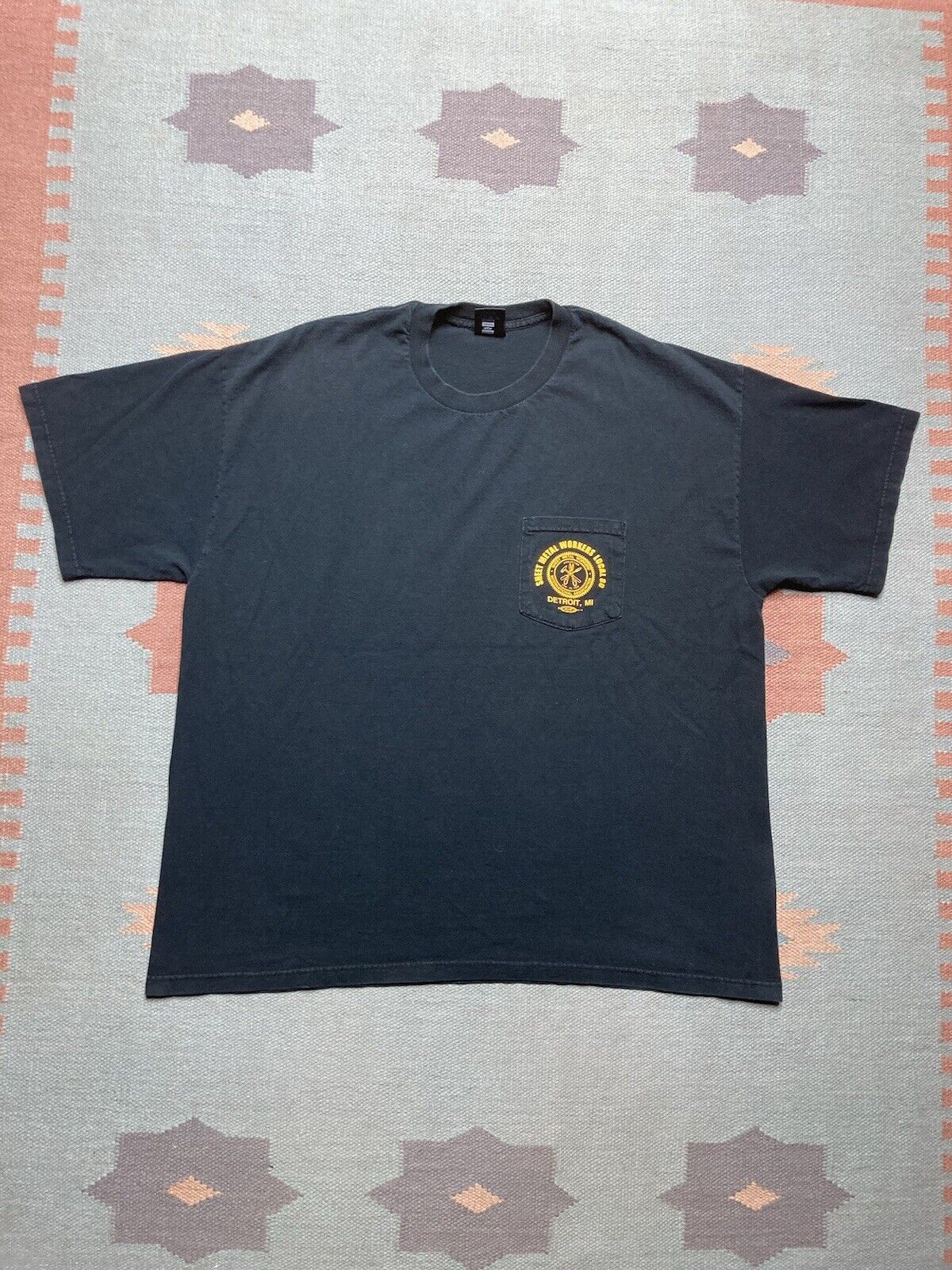Vintage VTG graphic t shirt metal workers Union Local 80 Detroit XL Size US XL / EU 56 / 4 - 3 Thumbnail