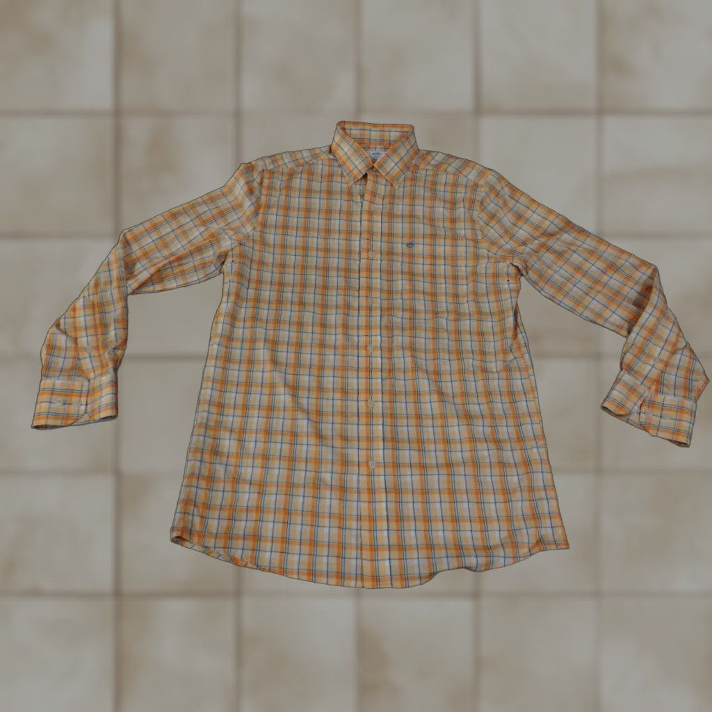 Southern Tide Southern Tide Button Down Shirt Mens Small Orange Plaid Long Sleeve Button-Up Collar-Down Classic Casual Size US S / EU 44-46 / 1 - 1 Thumbnail
