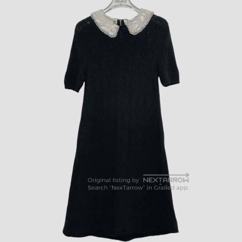 Gucci gucci Black sequin doll collar wool mixed silk double G ho Size S / US 4 / IT 40 - 1 Thumbnail