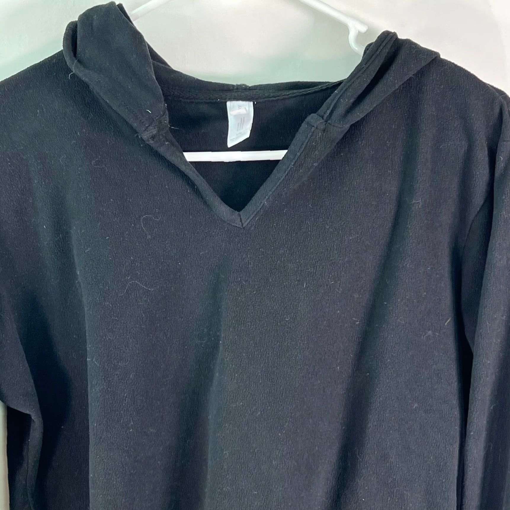 Vintage Gap Body Womens Hoodie Pullover Long Sleeve Fleece V Neck Black Size L Size L / US 10 / IT 46 - 3 Thumbnail