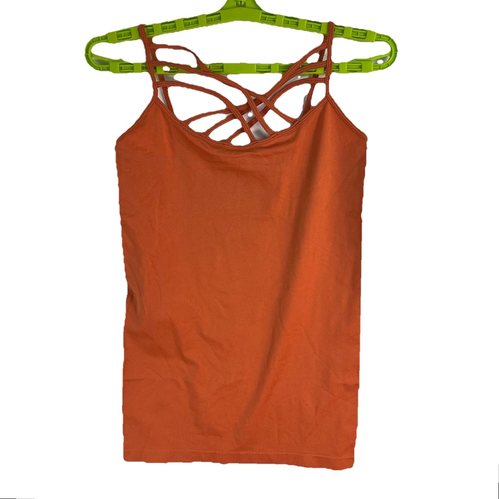 Vintage Zeana Tank Women’s XL Sleeveless Racerback Top Orange Brick Knit Breathable Basic Casual Size XL / US 12-14 / IT 48-50 - 2 Thumbnail