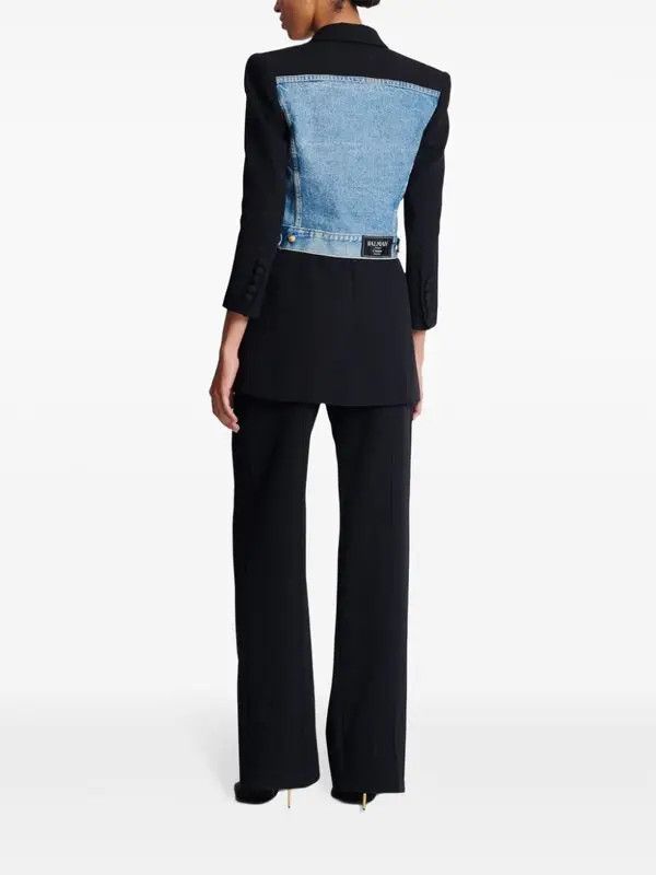 Balmain o1s1wg111225 Panelled Blazer in Black Size S / US 4 / IT 40 - 4 Thumbnail