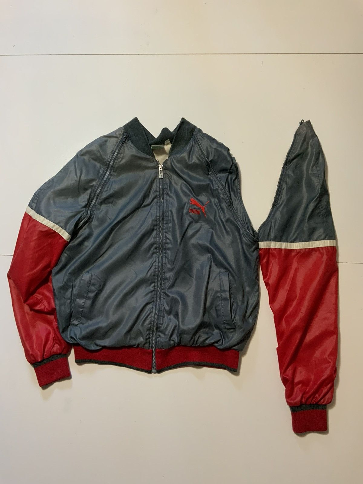 Puma Vintage 80s 90s Puma Convertible Zip Windbreaker Jacket Vest Size US M / EU 48-50 / 2 - 3 Thumbnail