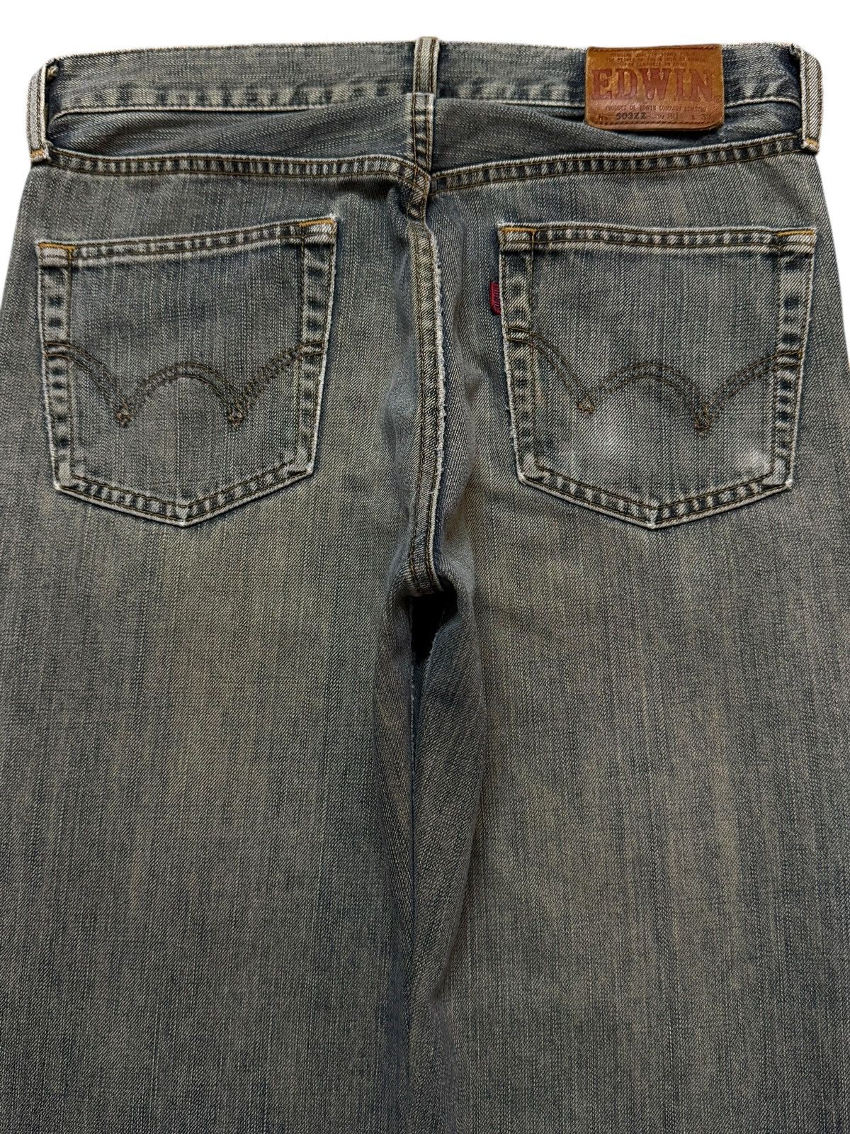 Edwin Vintage 90s Edwin 503zz Faded Wash Distress Straight Leg Size US 30 / EU 46 - 5 Thumbnail