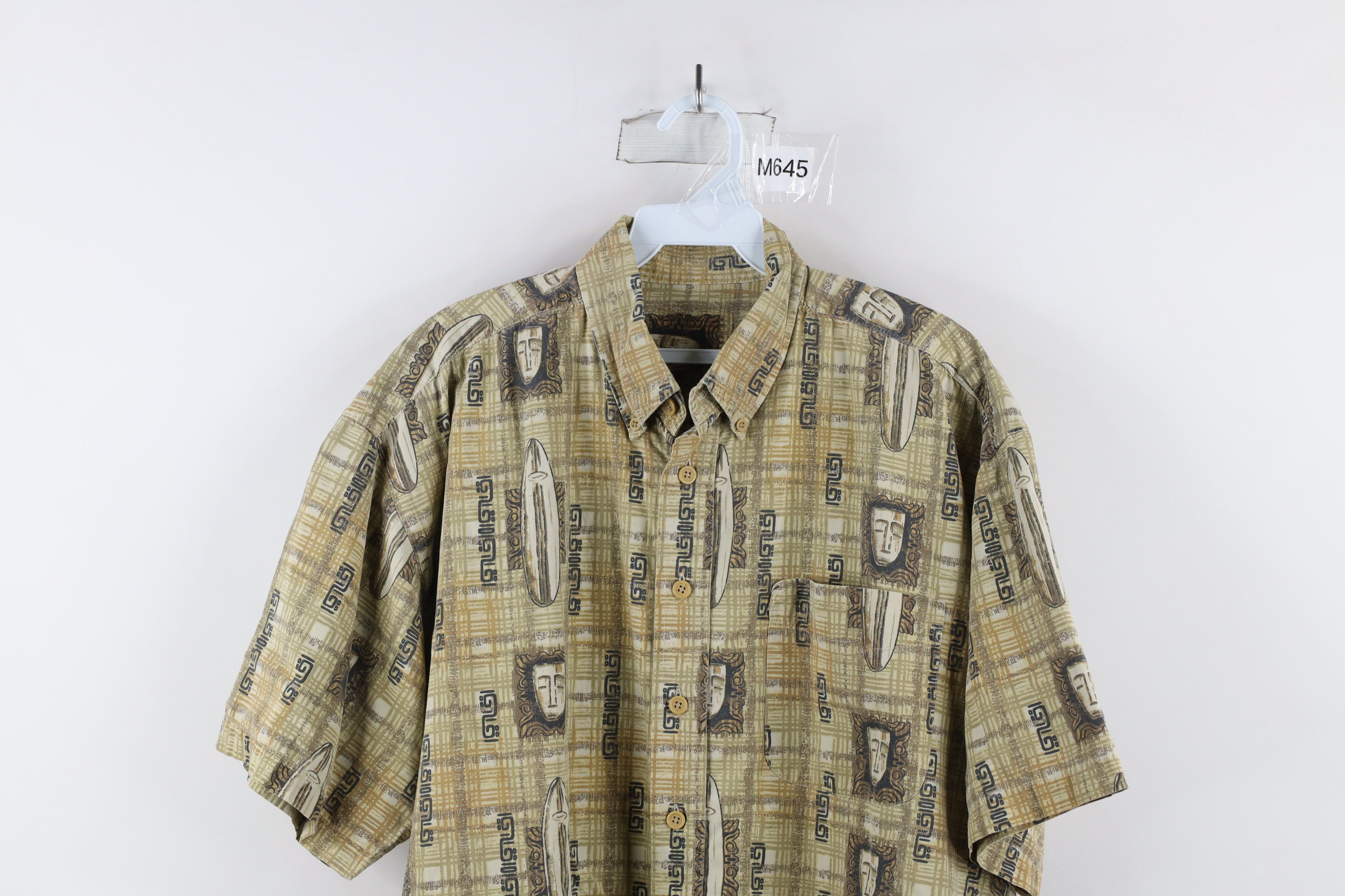 Vintage Vintage 90s Streetwear Surfboard Collared Button Down Shirt Size US XL / EU 56 / 4 - 2 Thumbnail
