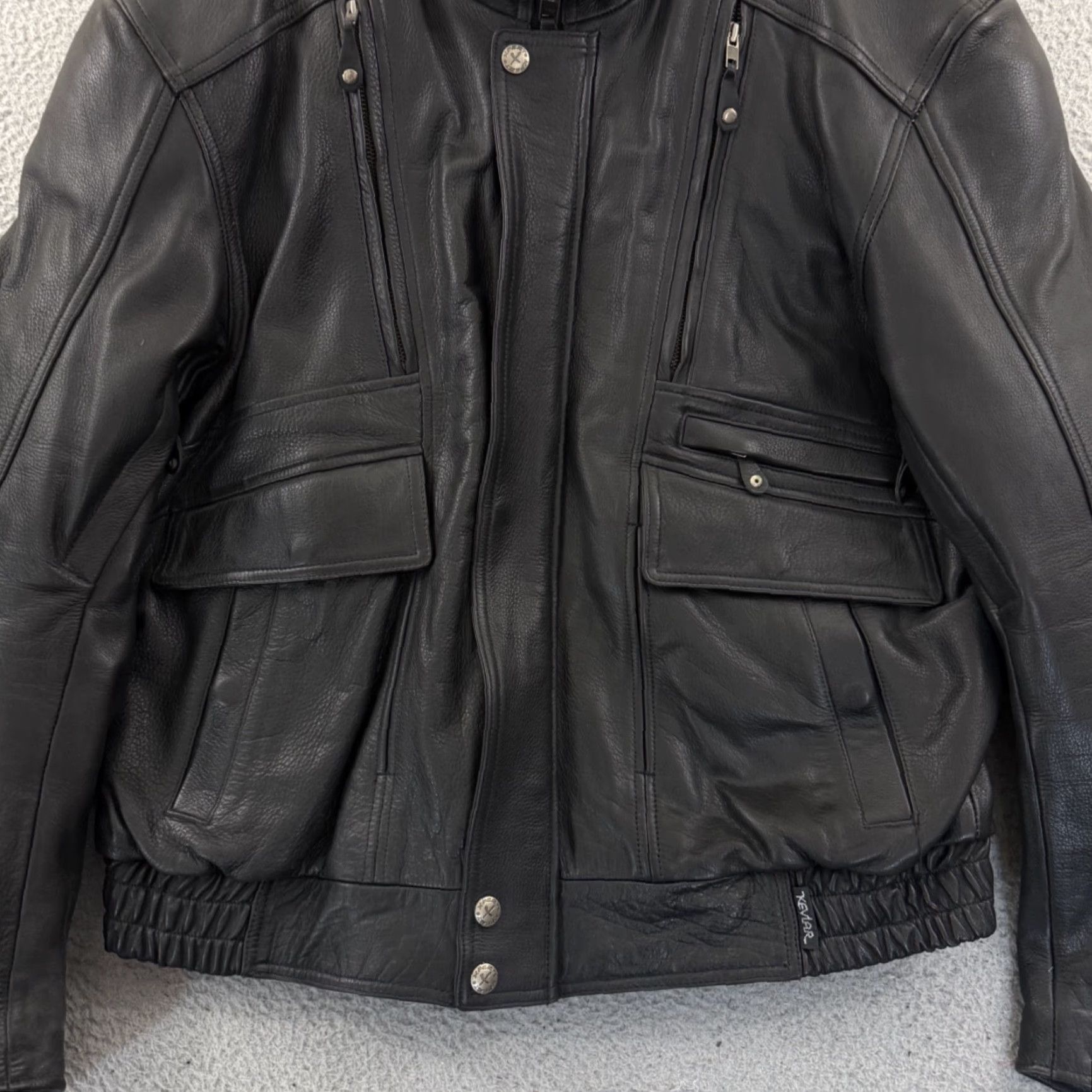Vintage VINTAGE Xpert Performance Gear Jacket Mens 2XL Black Leather Motorcycle Biker Size US XXL / EU 58 / 5 - 2 Thumbnail