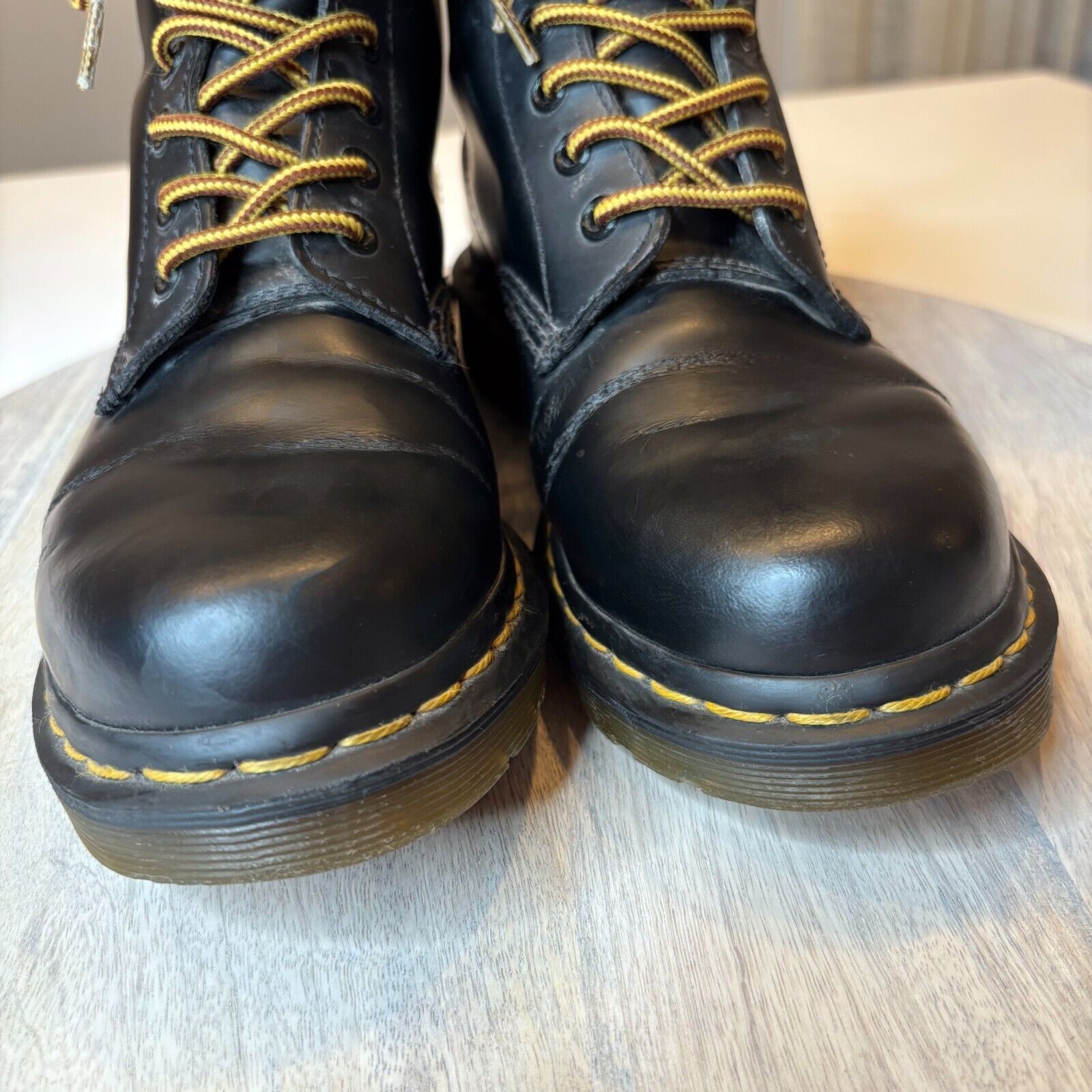 Dr. Martens Dr. Martens Black Leather Combat Boots Style 1460 W Size 7 Size US 7 / IT 37 - 4 Thumbnail