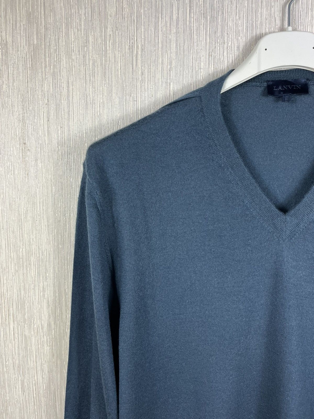 Lanvin × Vintage Vintage Lanvin 100% cashmere v-neck sweater Italian Size US L / EU 52-54 / 3 - 5 Thumbnail