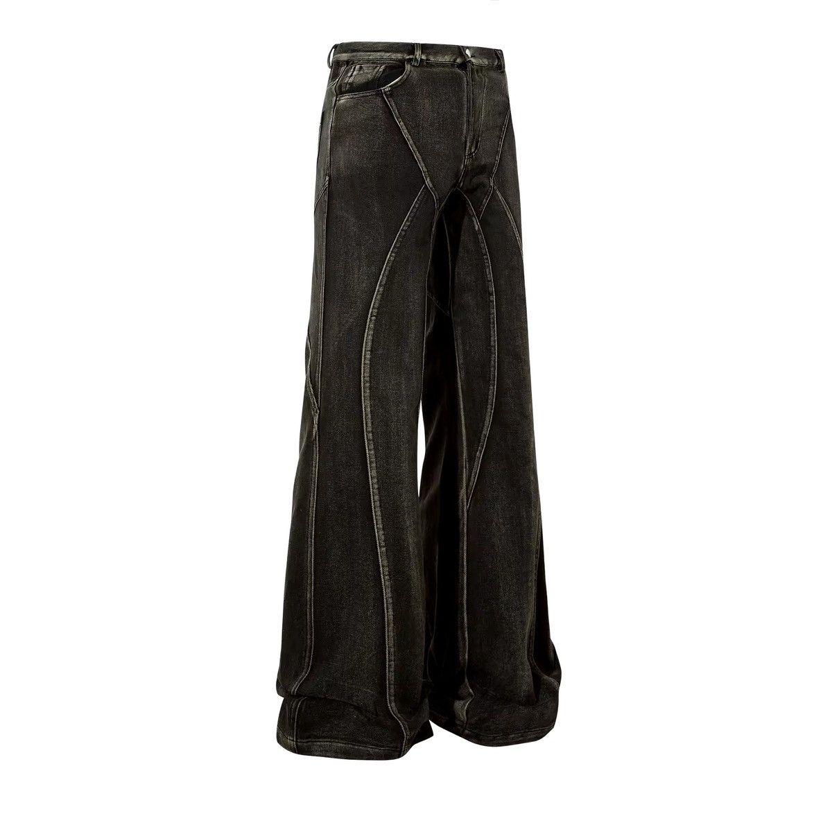 Designer × Vintage Streetwear Design Washed Loose Spliced Jeans Pants Size US 32 / EU 48 - 1 Thumbnail