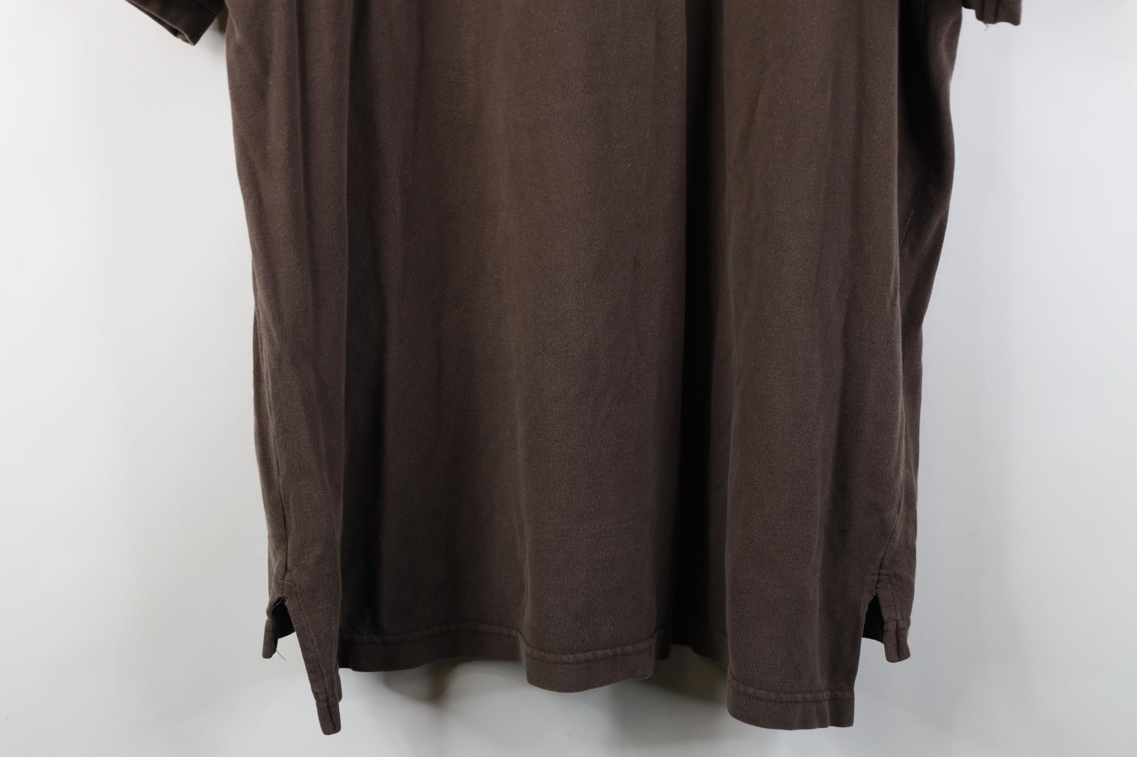 Vintage Vintage 90s Streetwear Pique Cotton Henley T-Shirt Brown Size US L / EU 52-54 / 3 - 16 Thumbnail