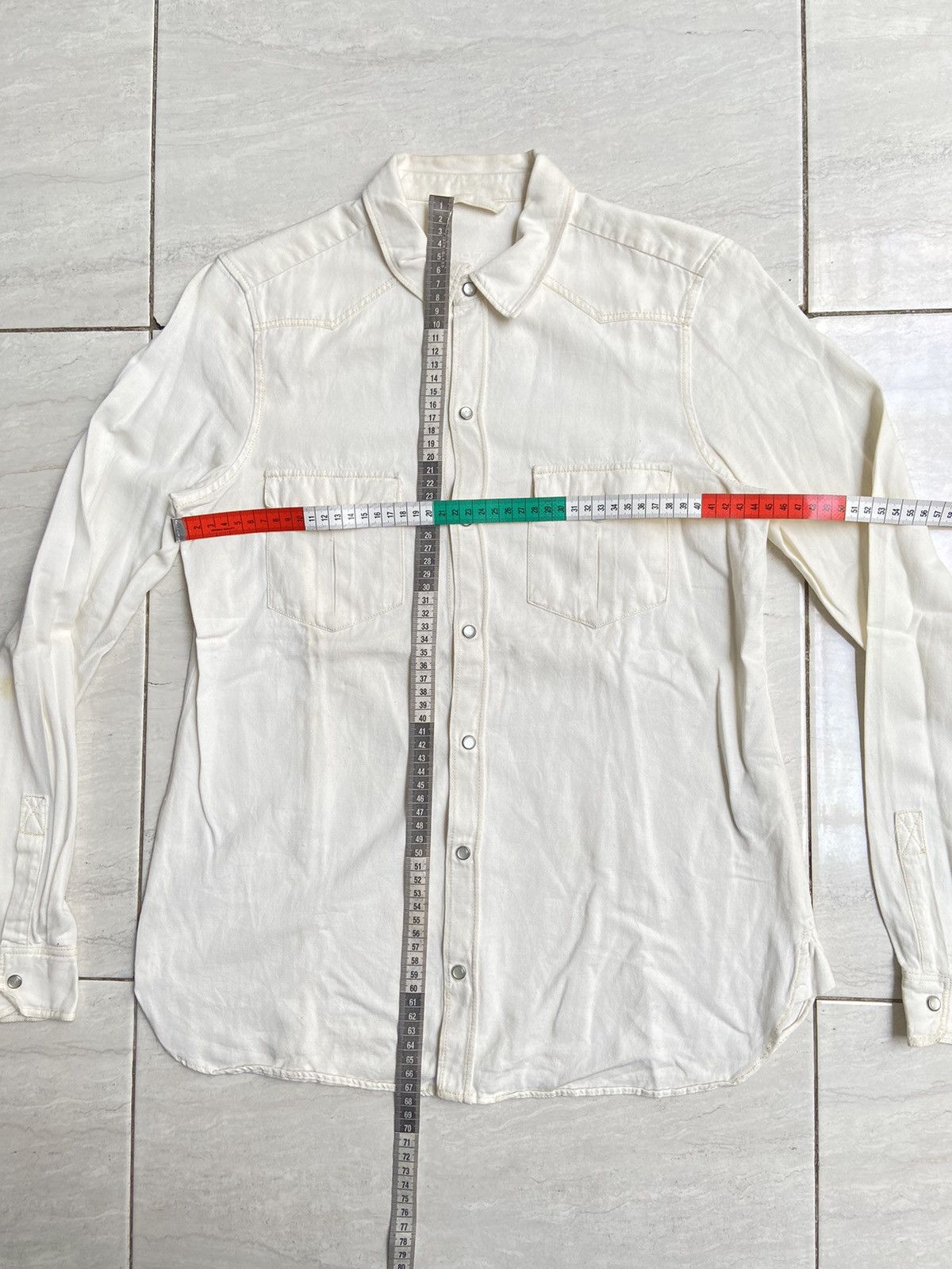 Zara ZARA BASIC DENIM White Shirt Size US XS / EU 42 / 0 - 6 Thumbnail