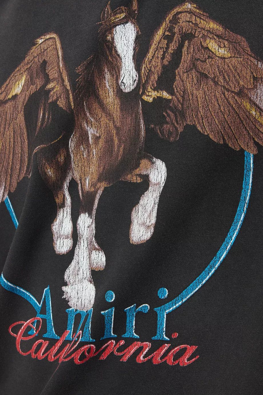 Amiri o1h1sh10525 Vintage Wash Pegasus T-Shirt in Black Size US M / EU 48-50 / 2 - 4 Thumbnail