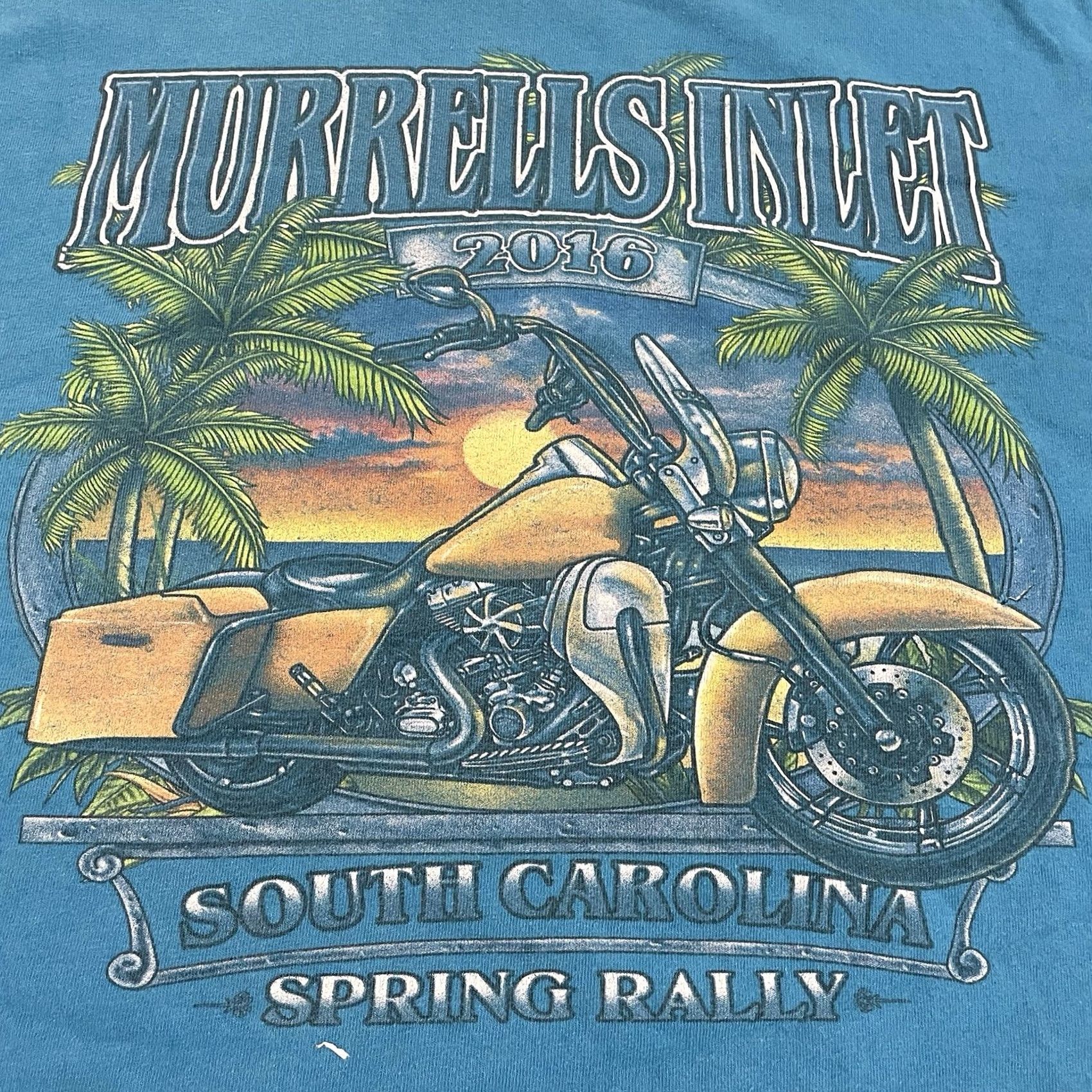 Gildan Gildan South Carolina Spring Rally Shirt Mens Adult Large Blue T-Shirt USA Biker Shirt Size US L / EU 52-54 / 3 - 6 Thumbnail