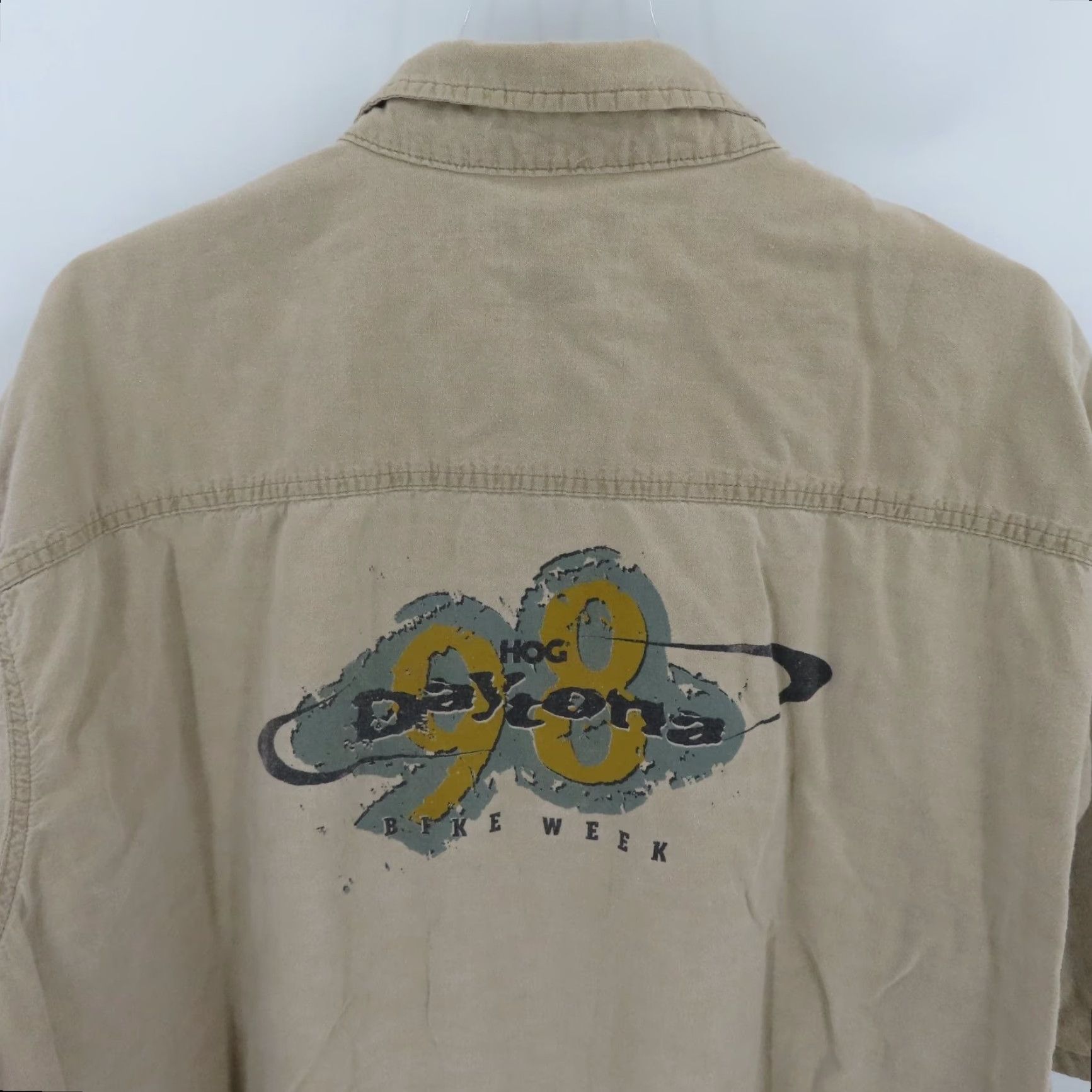 Vintage Coosa County Men 2X HOG 15 Daytona Bike Week 1998 Short Sleeve Button Shirt Top Size US XXL / EU 58 / 5 - 6 Thumbnail