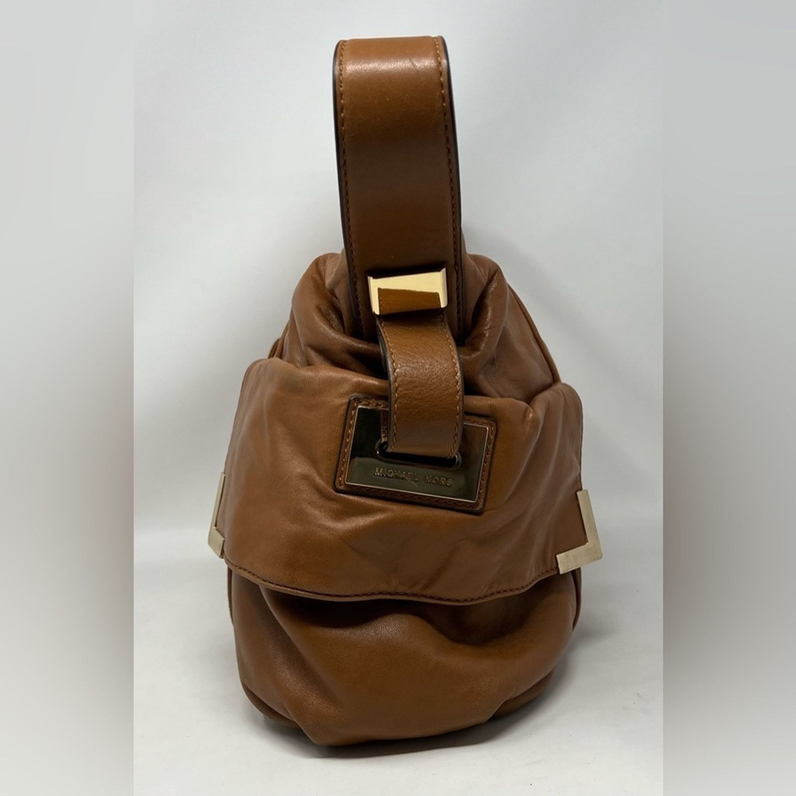 Michael Kors MICHAEL KORS-Leather Brown Beverly Handbag Size ONE SIZE - 7 Thumbnail
