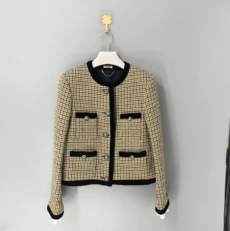Miu Miu Miu Miu Light Brown Women's Jacket 0089 Size M / US 6-8 / IT 42-44 - 1 Thumbnail