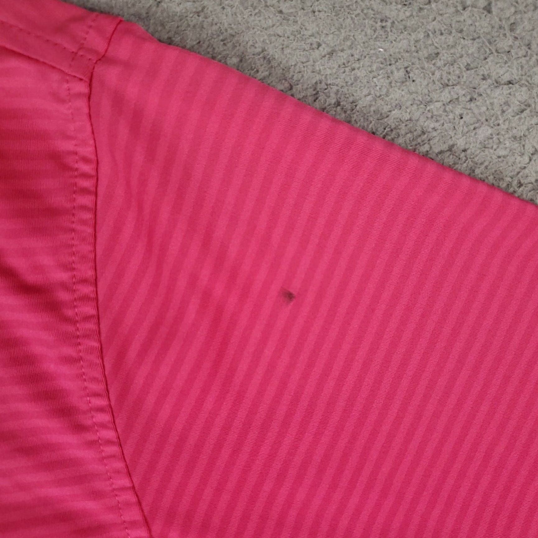 Footjoy FJ Polo Shirt Polo FJ Shirt Mens Large Pink Striped Casual Golf Short Sleeve Button Collared Knit? Size US L / EU 52-54 / 3 - 3 Thumbnail