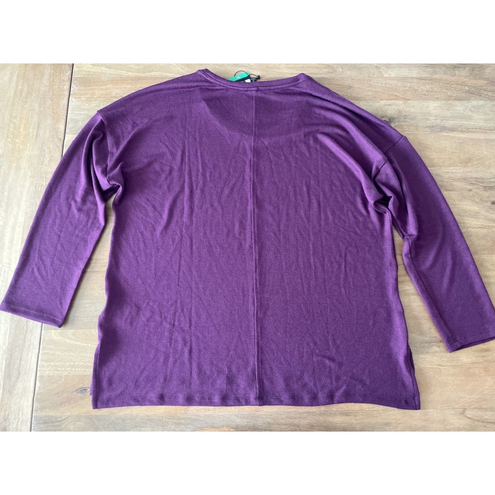 Banana Republic Banana Republic Shirt Long Sleeve Women's XL Maroon Pullover Knit Round Neck Casual Sweater Size XL / US 12-14 / IT 48-50 - 2 Thumbnail