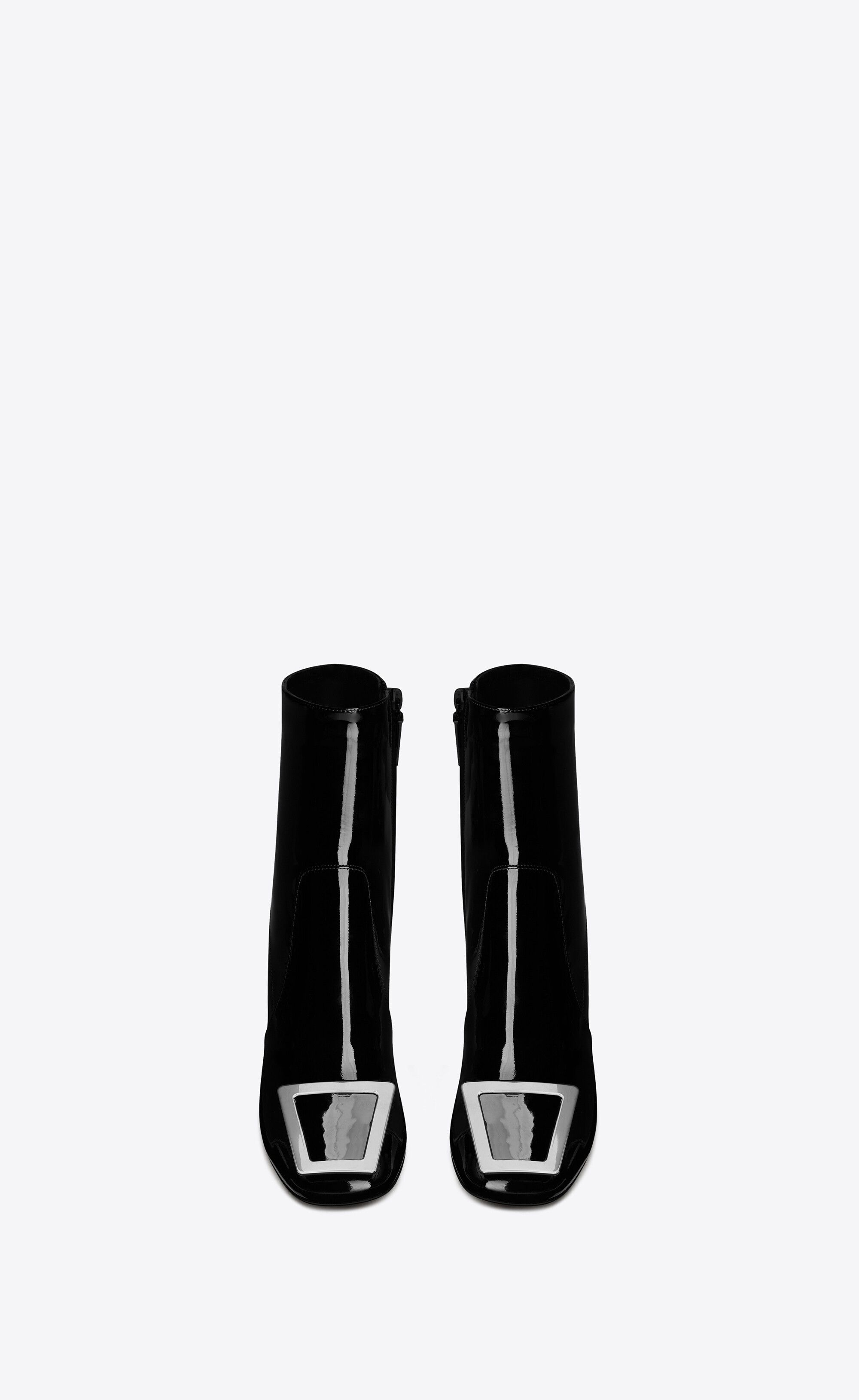 Saint Laurent Paris o1s1wg110225 698583 Maxine Booties in Patent Leather Black Size US 7.5 / IT 37.5 - 2 Thumbnail