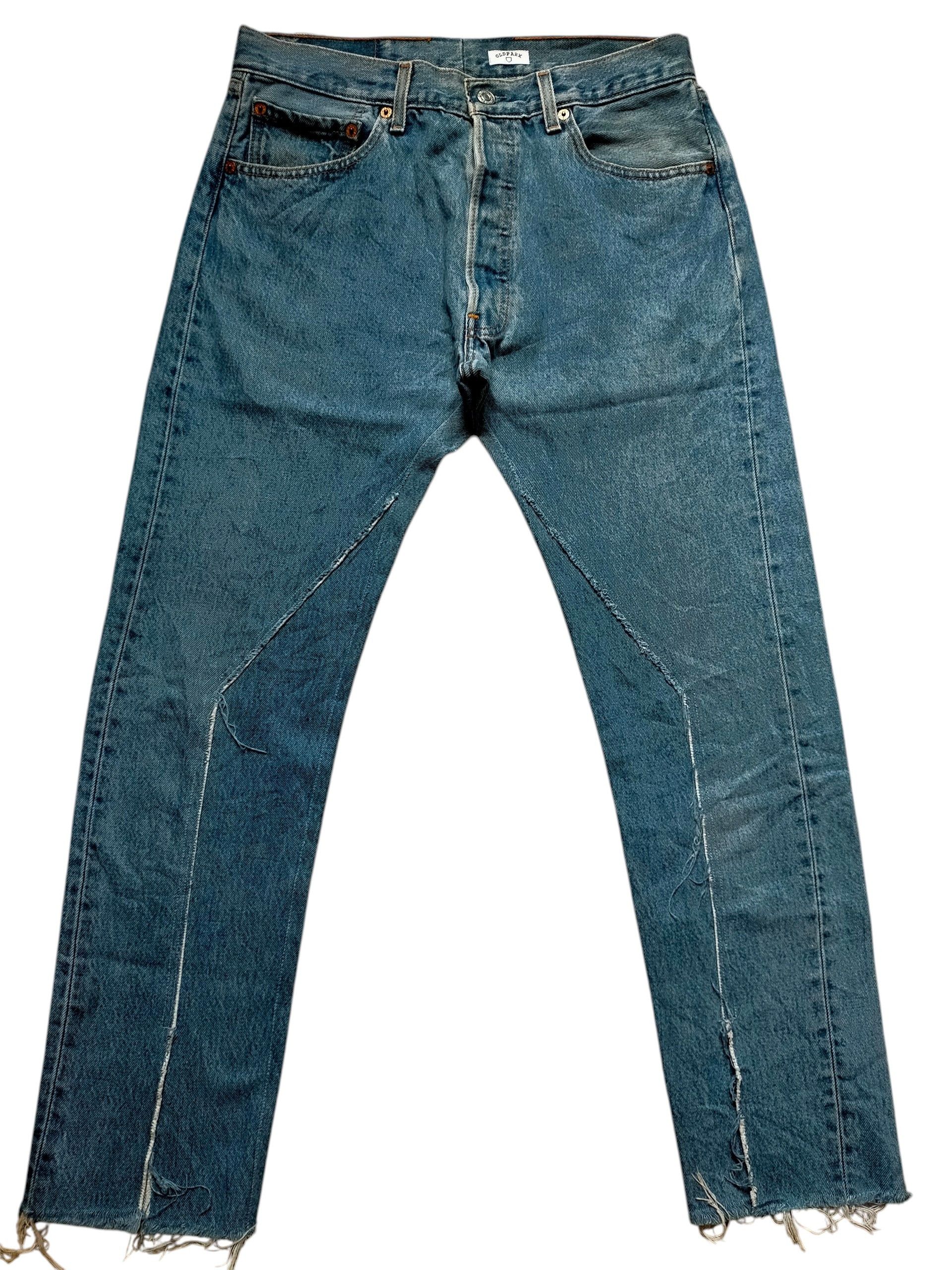 Levi's Vintage Levis 501 x Old Park Upcycle Blue Jeans Size US 30 / EU 46 - 1 Thumbnail