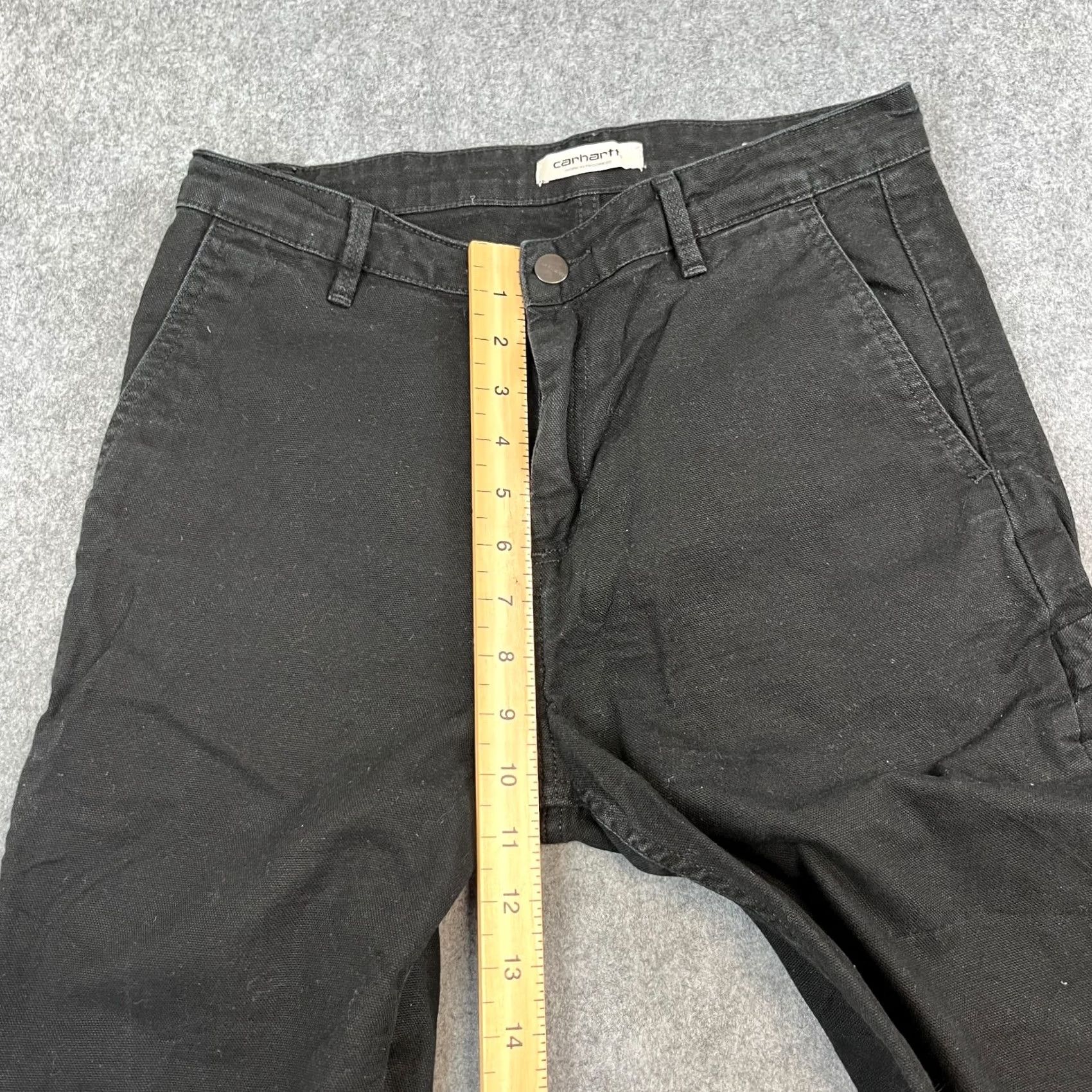 Carhartt Carhartt Womens Jeans Boyfriend Tapered 27 30 UK 8 Dark Black Denim 5-Pocket Regular Fit High Rise Size 30" / US 8 / IT 44 - 6 Thumbnail