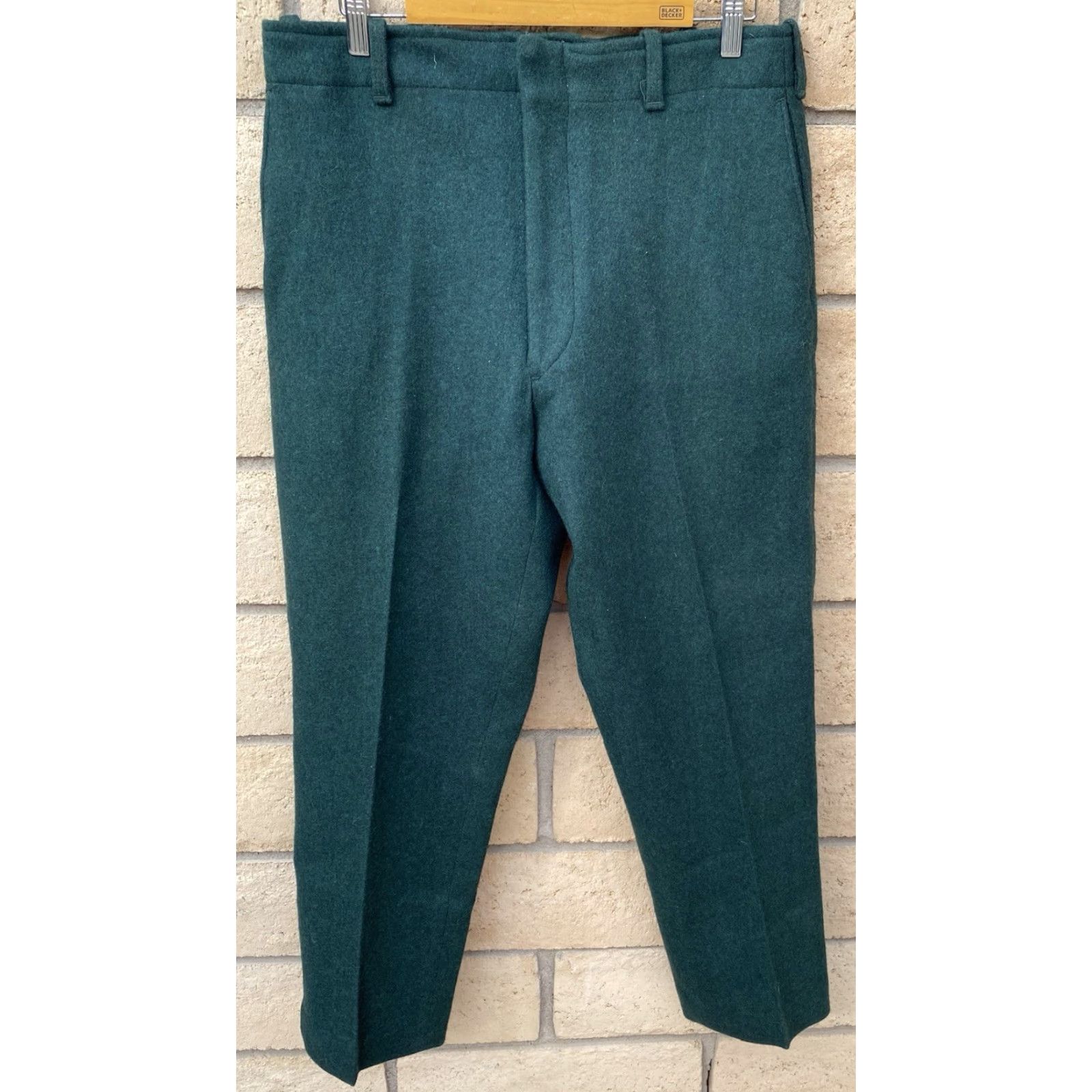 Vintage VINTAGE Northway Green Wool Outdoor Pants Talon Zipper Boat Sail Drill Pockets 34x30 Size US 34 / EU 50 - 3 Thumbnail