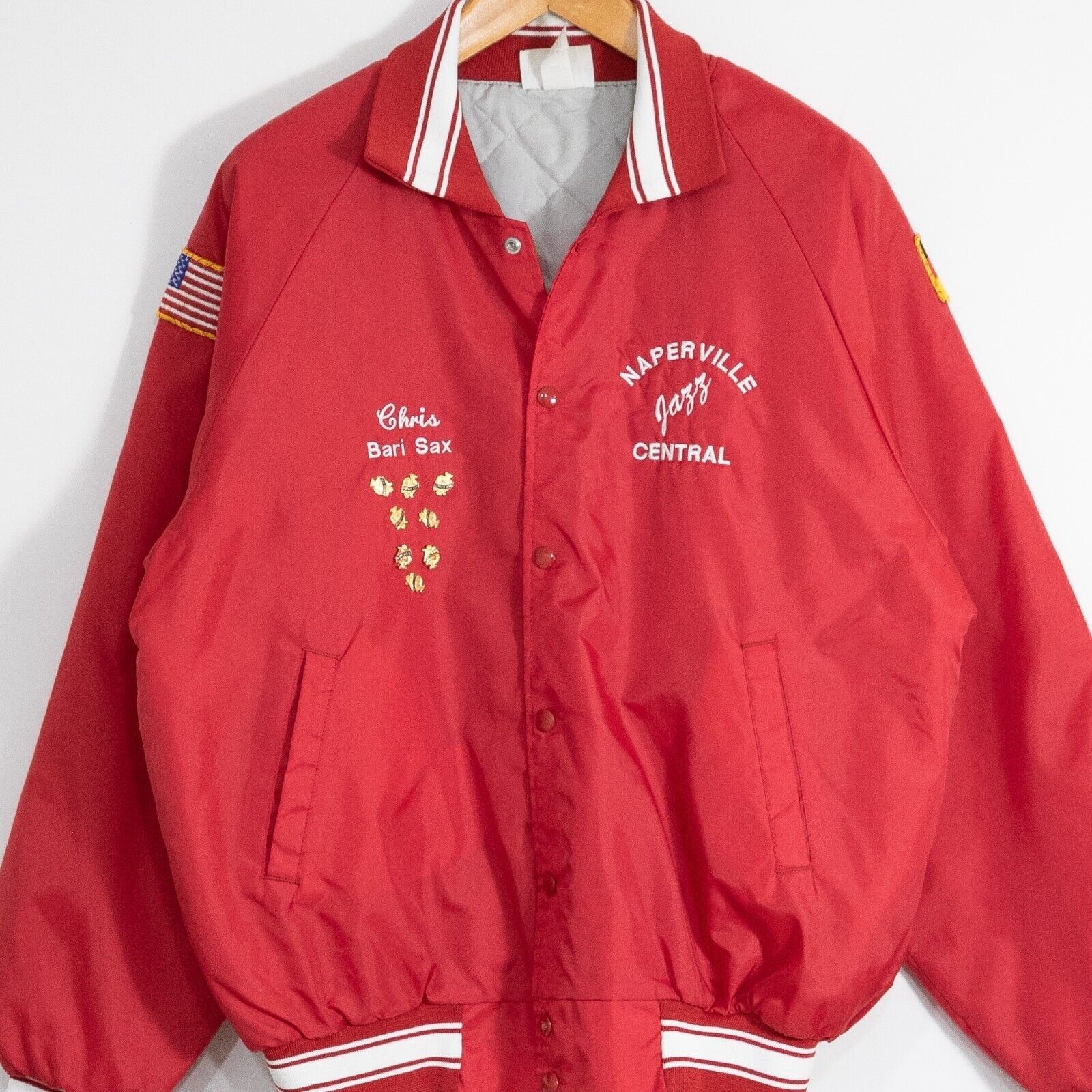 Vintage Vintage Naperville Jazz Central Polyester Bomber Jacket XL Size US XL / EU 56 / 4 - 2 Thumbnail