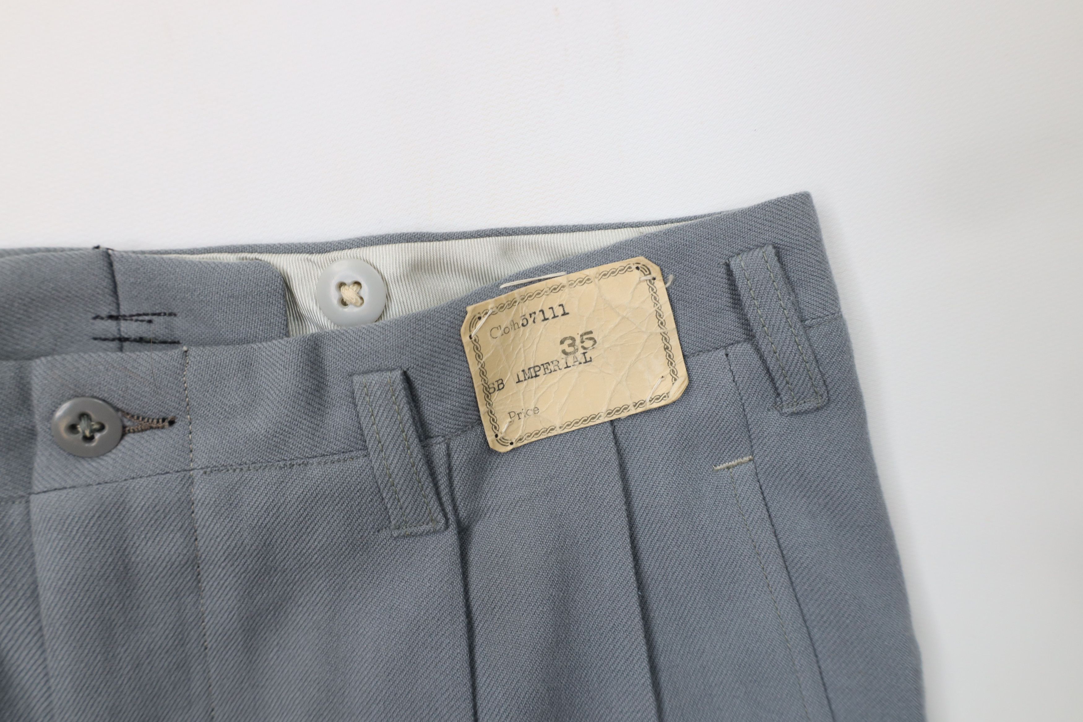 Vintage Deadstock Vintage 50s Wide Leg Bell Bottoms Pants Gray Size US 30 / EU 46 - 7 Thumbnail