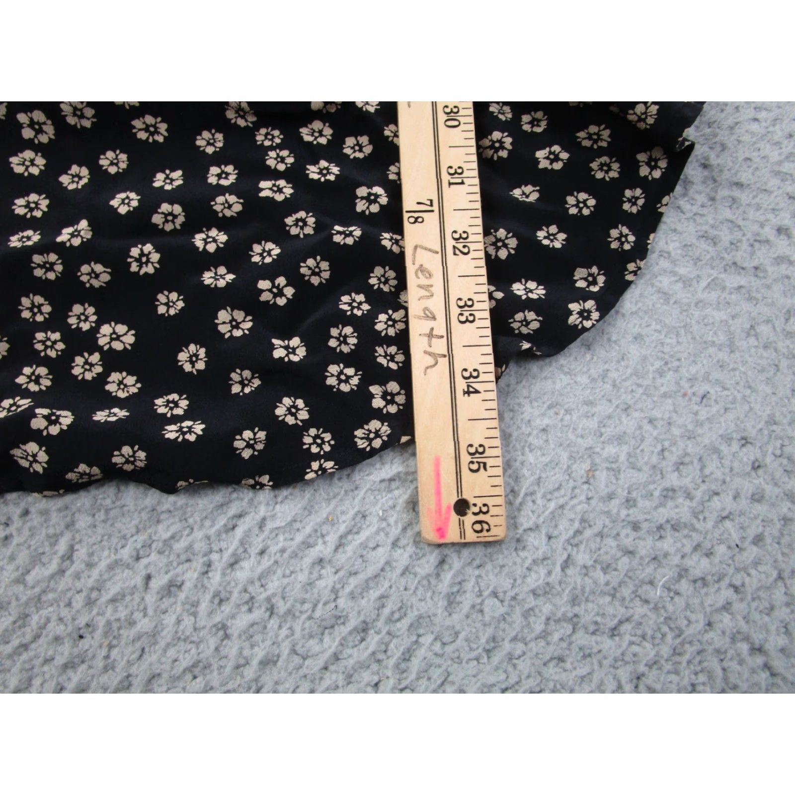 Madewell Madewell Silk Dress Womens 00 Black Floral Elastic Waist Prairie Western Boho Dress Size XXS / US 00 / IT 34 - 7 Thumbnail