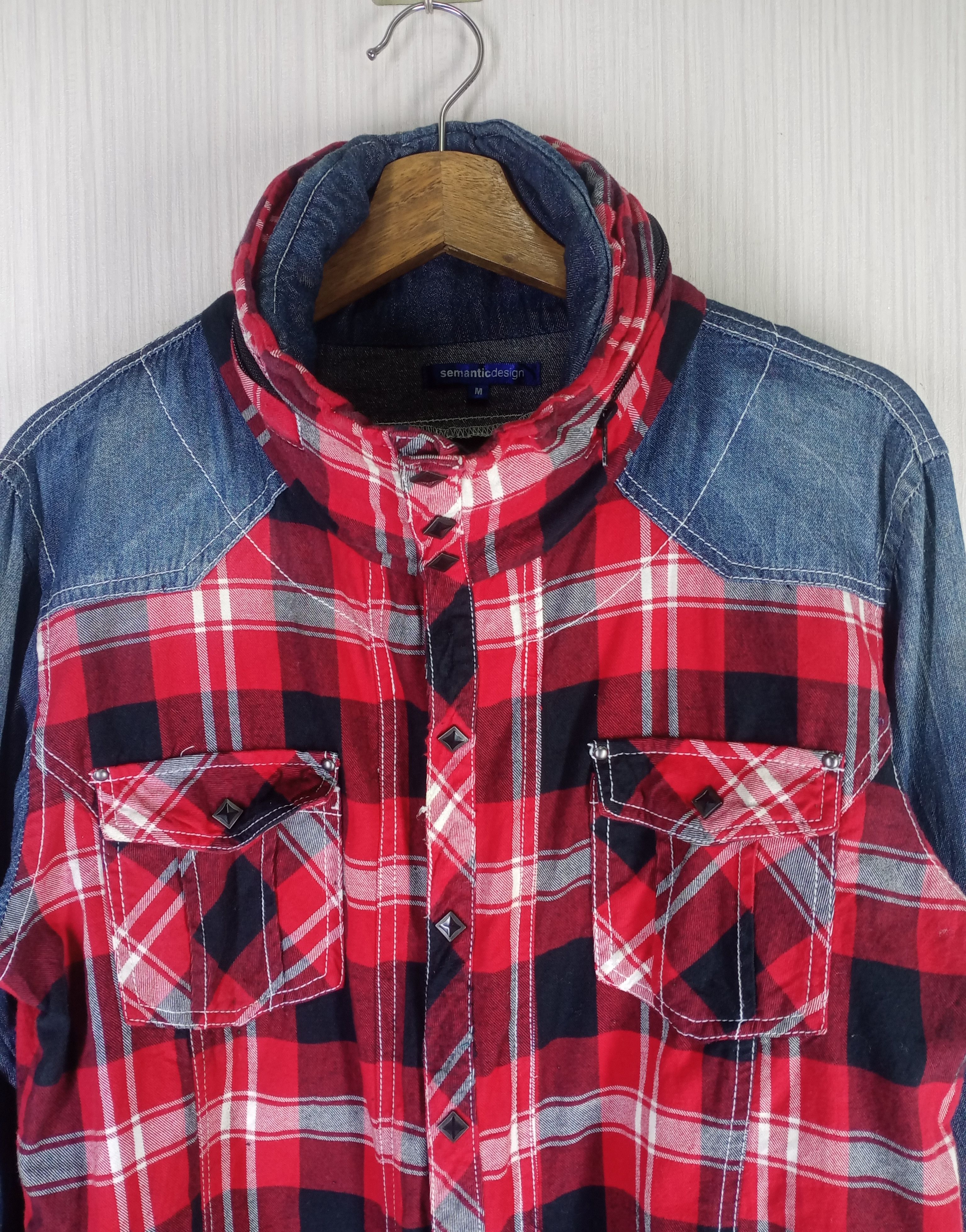 semanticdesign Rare Semantic Design Punk Style Double Collar Western Shirt Size US M / EU 48-50 / 2 - 4 Thumbnail
