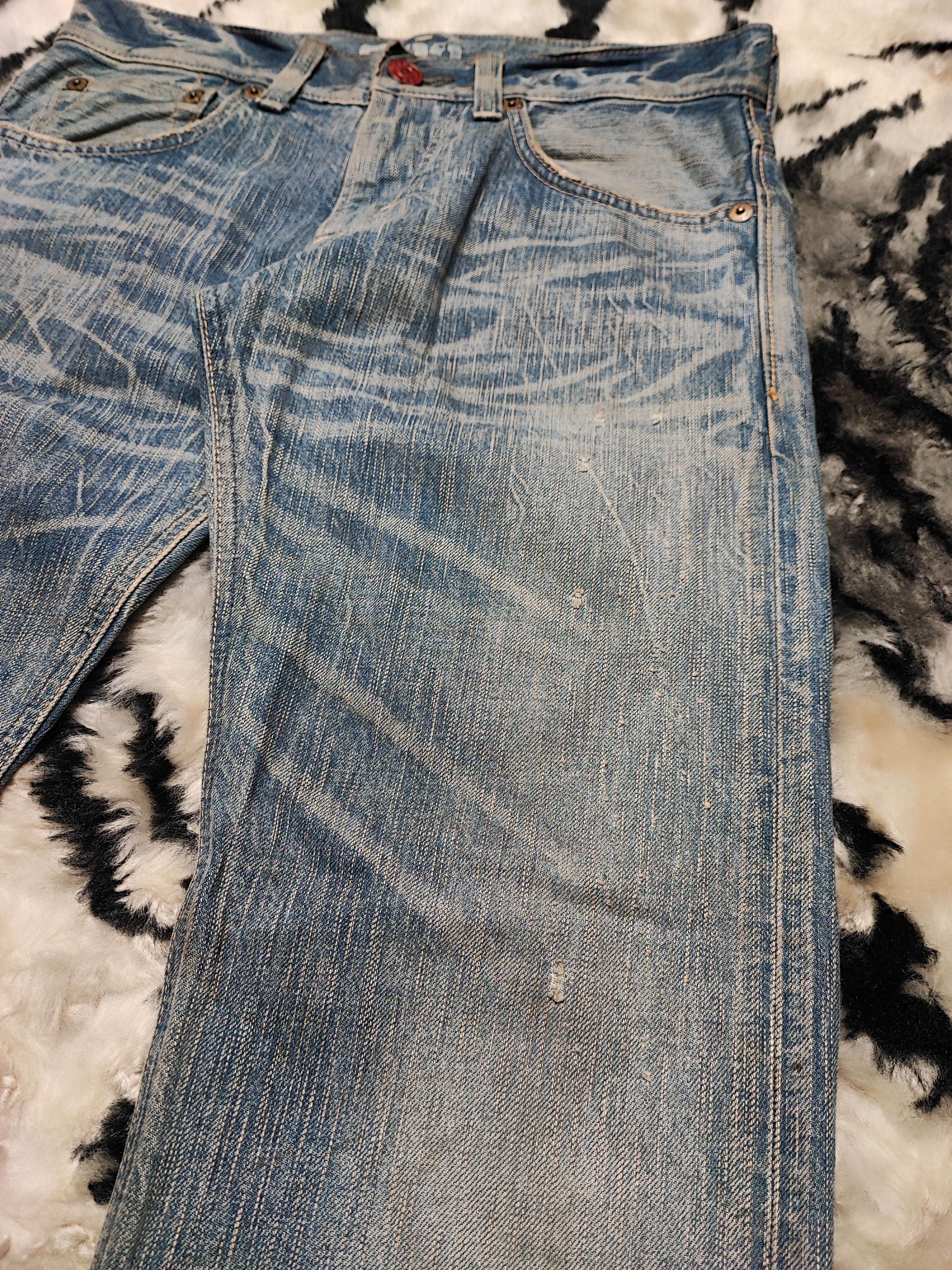 Edwin Edwin 503 Blue Trip Japan Distressed Jeans Size US 31 - 5 Thumbnail