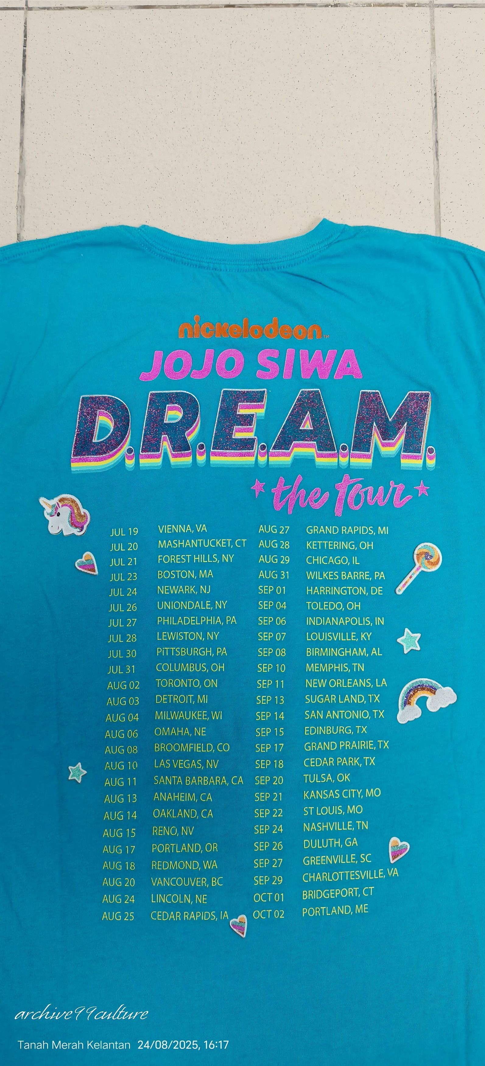 Nickelodeon 2019 Nickelodeon JOJO SINWA DREAM TOUR TEE Size US M / EU 48-50 / 2 - 7 Thumbnail