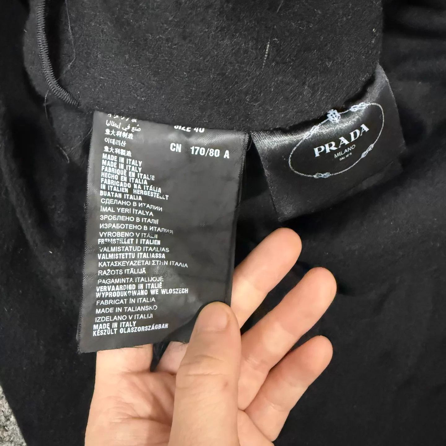 Prada Prada Black Overcoat 40 95 New Size S / US 4 / IT 40 - 4 Thumbnail