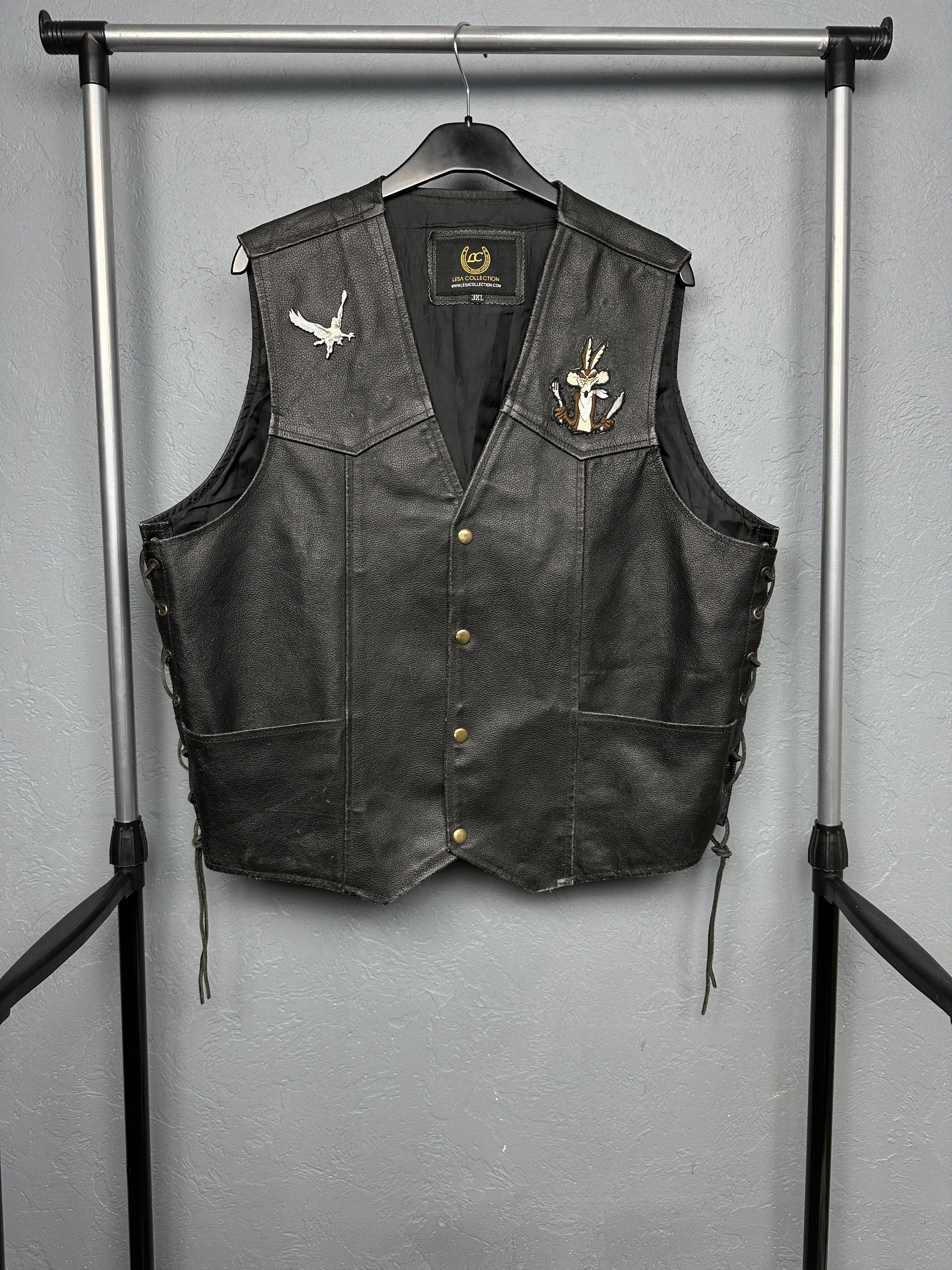 Vintage Vintage Leather Biker Vest Gilet Size US XXL / EU 58 / 5 - 1 Thumbnail