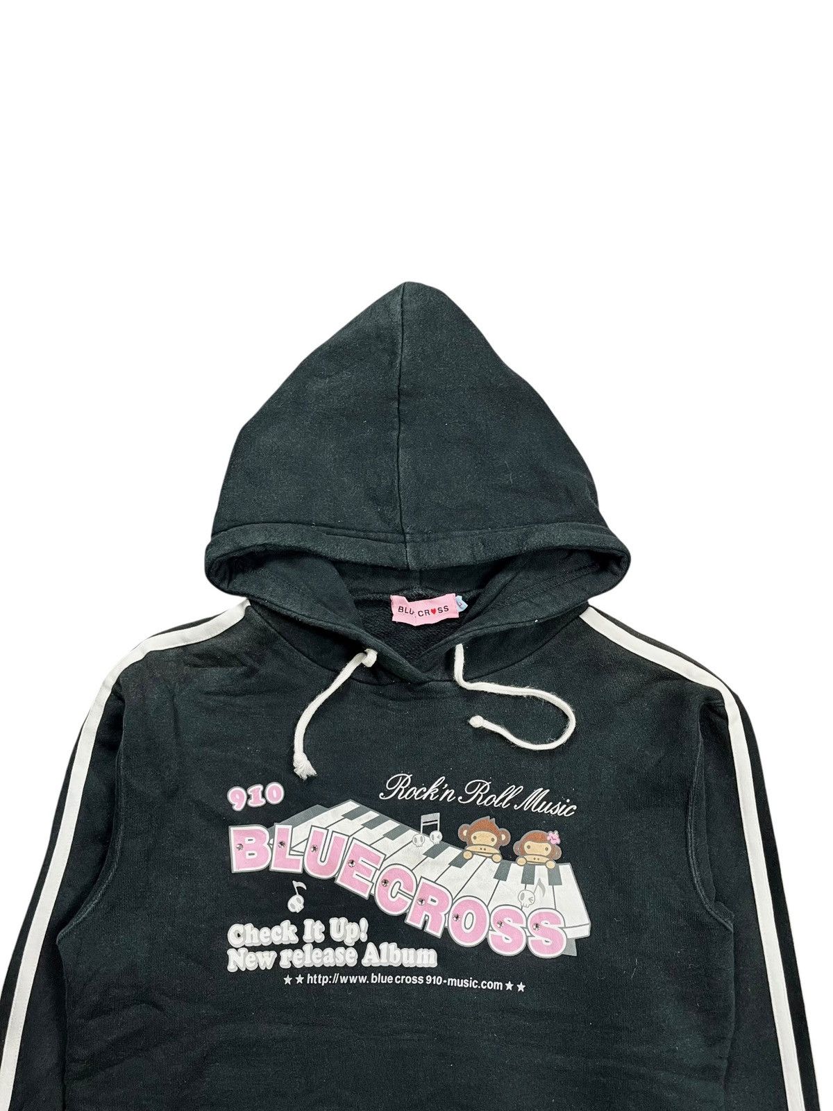Angel Blue 2000s Blue Cross - Piano Hoodie Size L / US 10 / IT 46 - 4 Thumbnail
