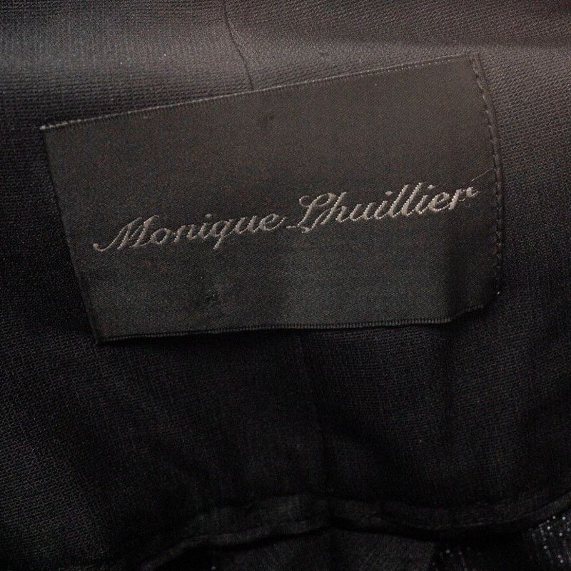 Monique Lhuillier Monique Lhuillier High Waist Wide Leg Noir slacks sz 2 NWOT Size 26" / US 2 / IT 38 - 6 Thumbnail