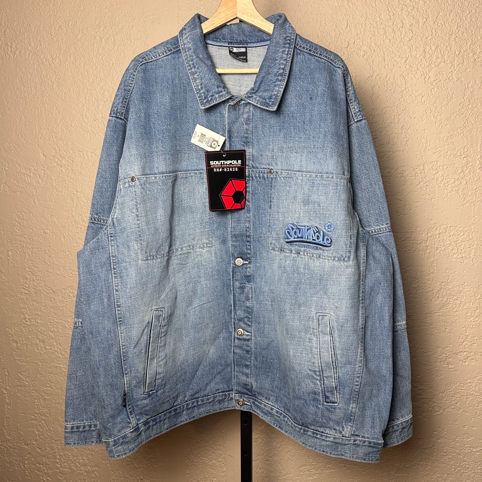 Southpole Southpole Embroidered Y2K NWT Light Wash Denim Jacket XL Size US XL / EU 56 / 4 - 3 Thumbnail