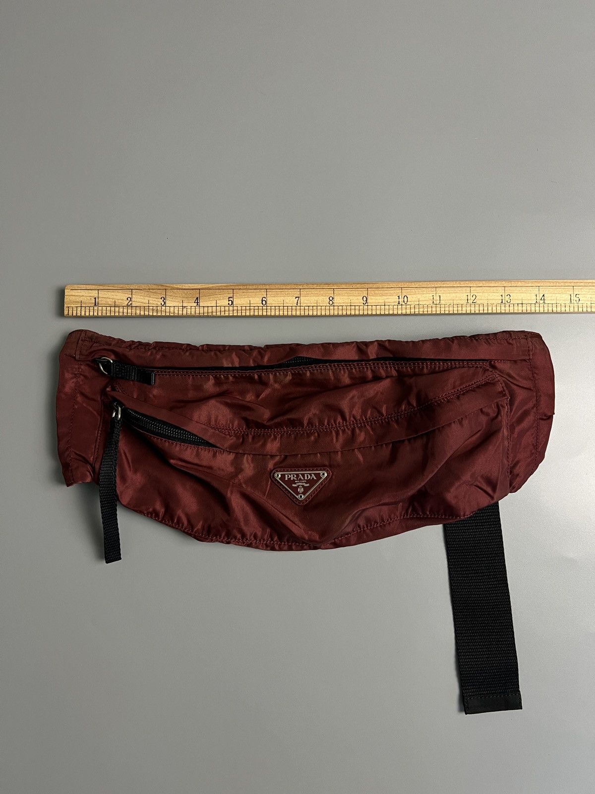 Prada Prada Maroon Nylon Fanny Pack/Side Bag Size ONE SIZE - 15 Thumbnail