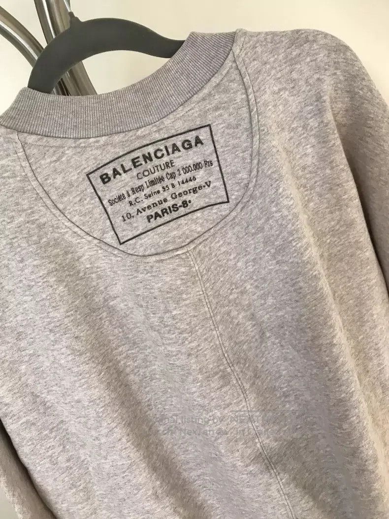 Balenciaga Balenciaga Fleece Front Short Back Long Hoodie Size US XS / EU 42 / 0 - 4 Thumbnail