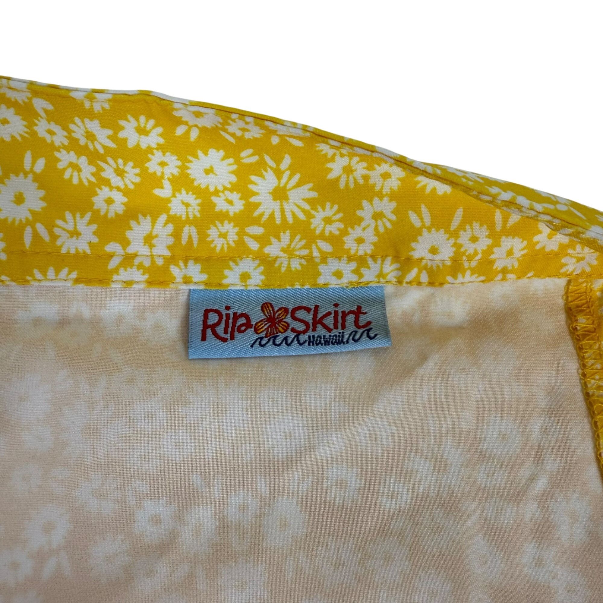 Other Rip Skirt Hawaii Women's Floral Wrap Skirt Size M Yellow Size 28" / US 6 / IT 42 - 4 Thumbnail