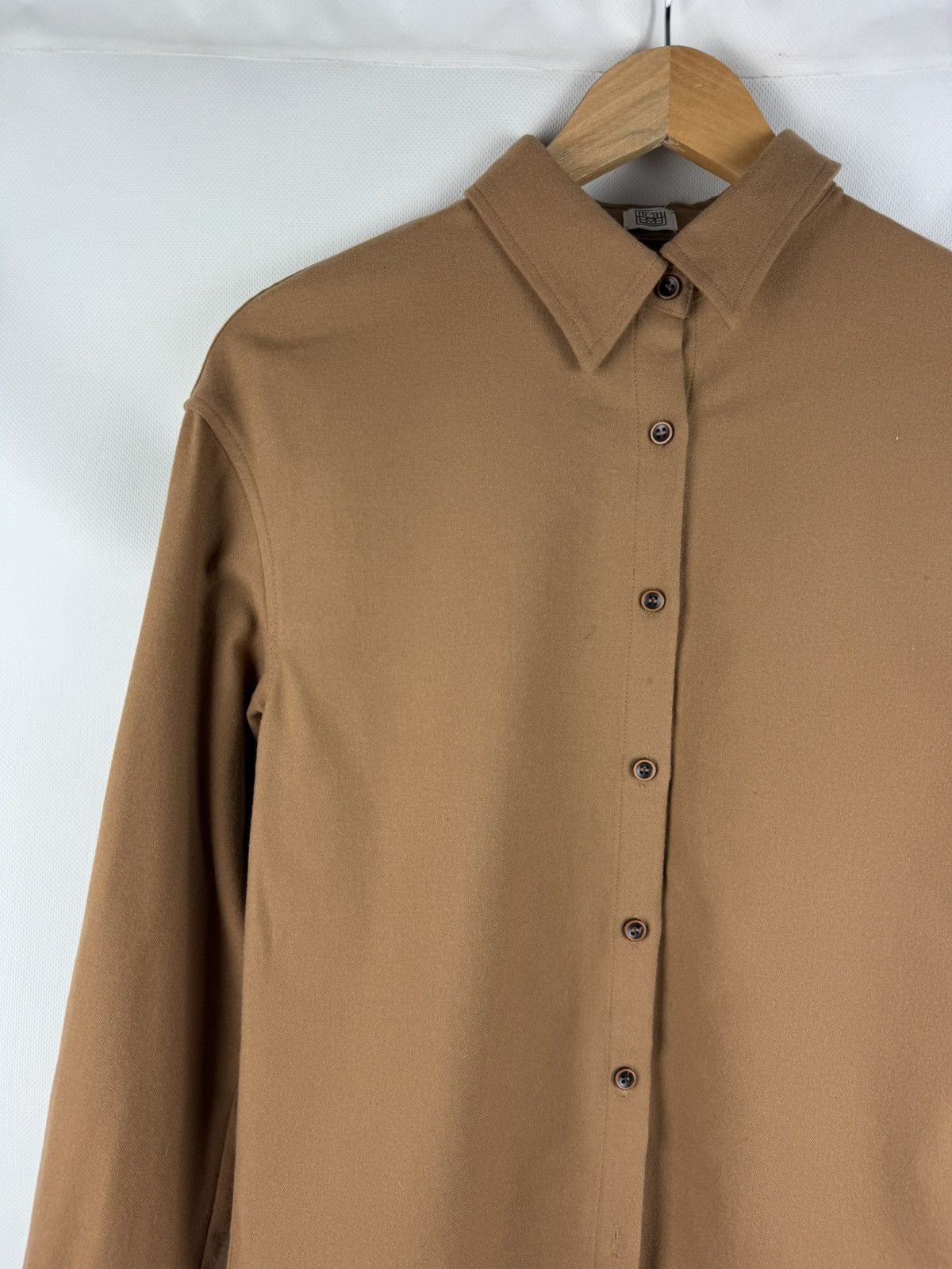 Toteme Toteme Novale Ladies Long Sleeve Wool Button Up Shirt Size S / US 4 / IT 40 - 4 Thumbnail