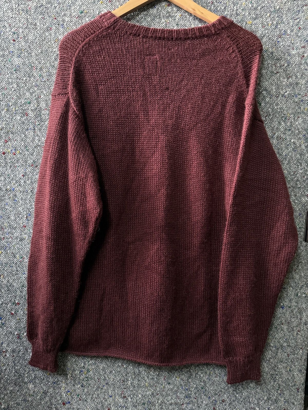 Other Thibault Van Der Straete Alpaca Wool Sweater Burgundy L Size US L / EU 52-54 / 3 - 2 Thumbnail