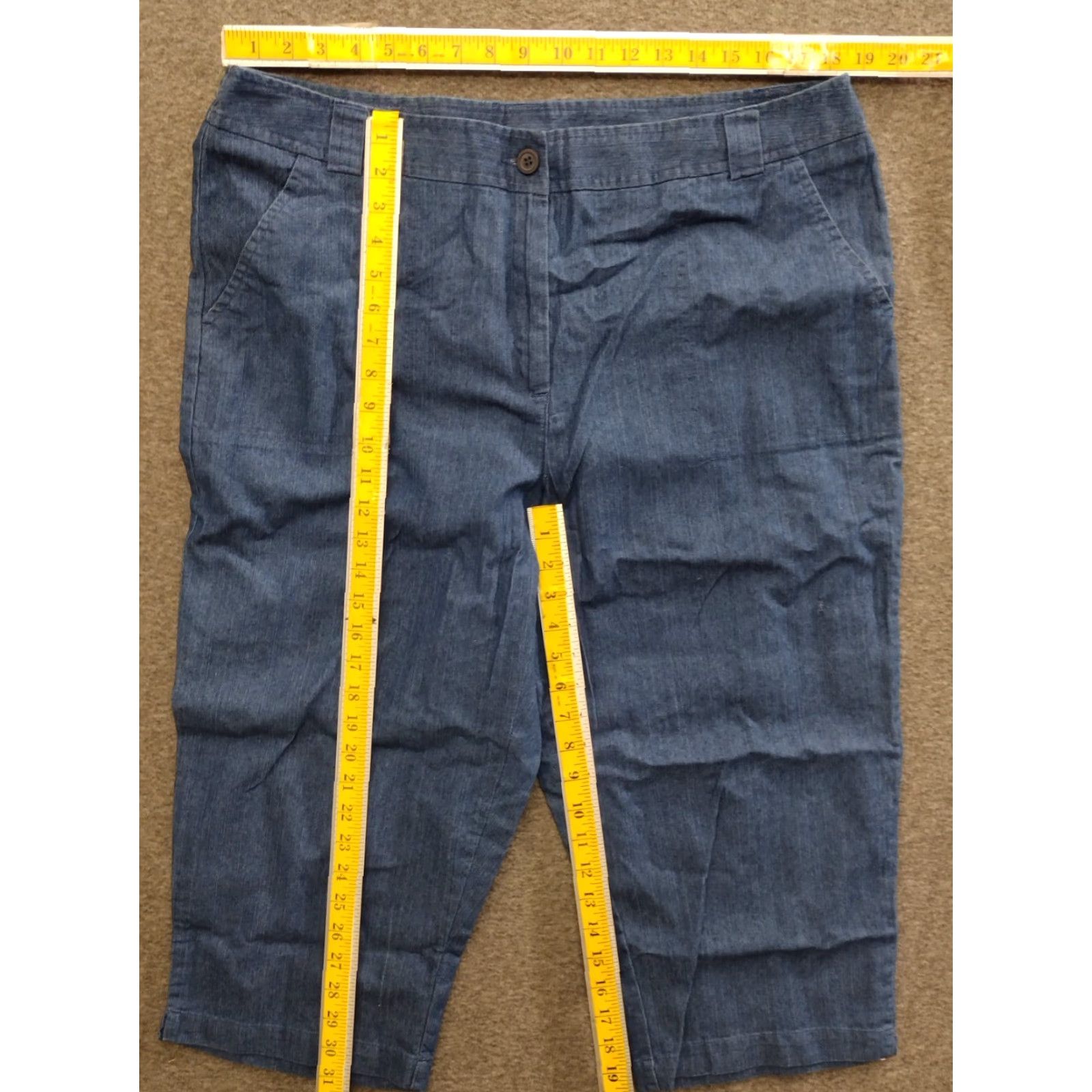 Vintage White Stag Women's Cotton Blend Capri Jeans Size 18 Size 40" / US 18 - 4 Thumbnail