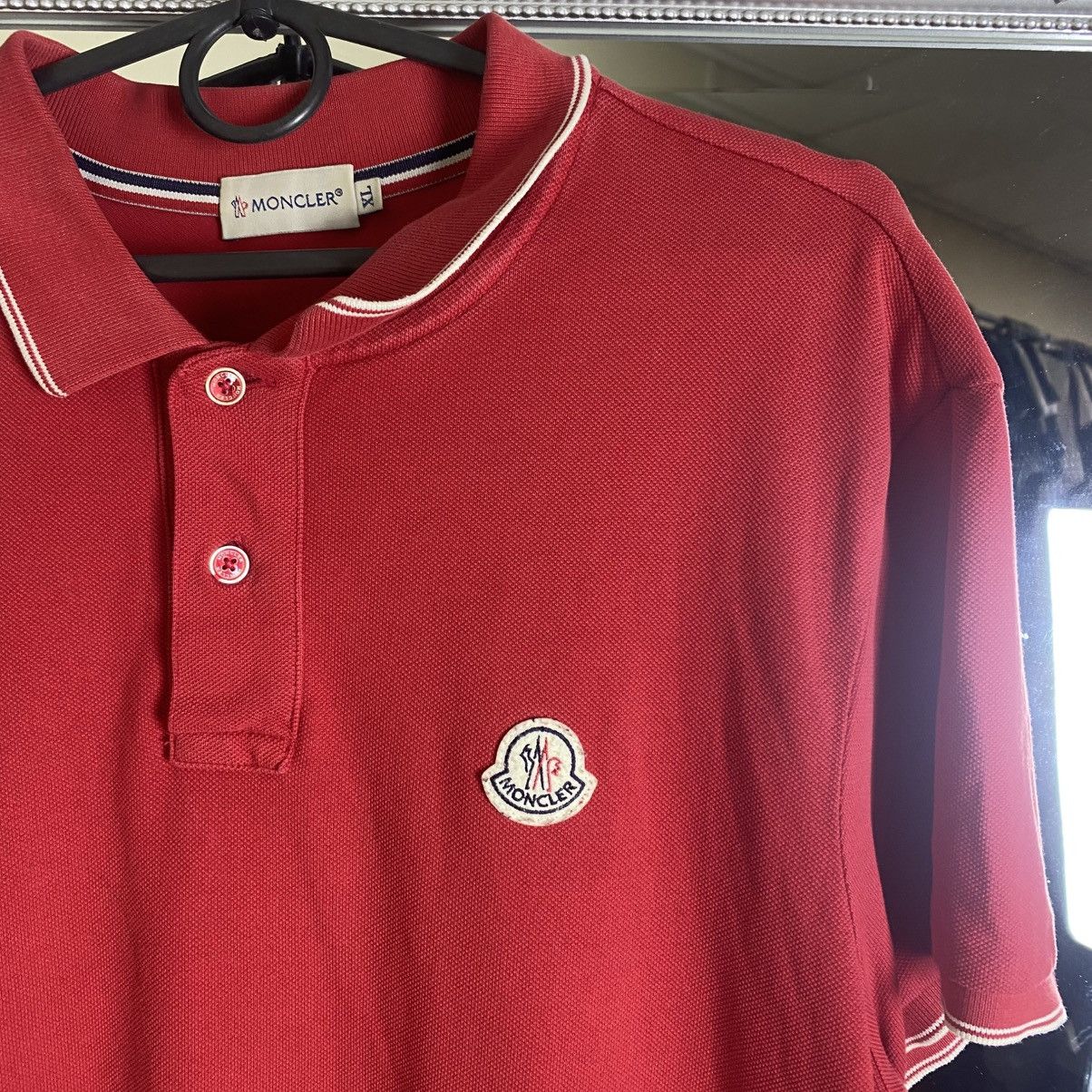 Moncler t-shirt polo moncler red luxury Size US XL / EU 56 / 4 - 3 Thumbnail