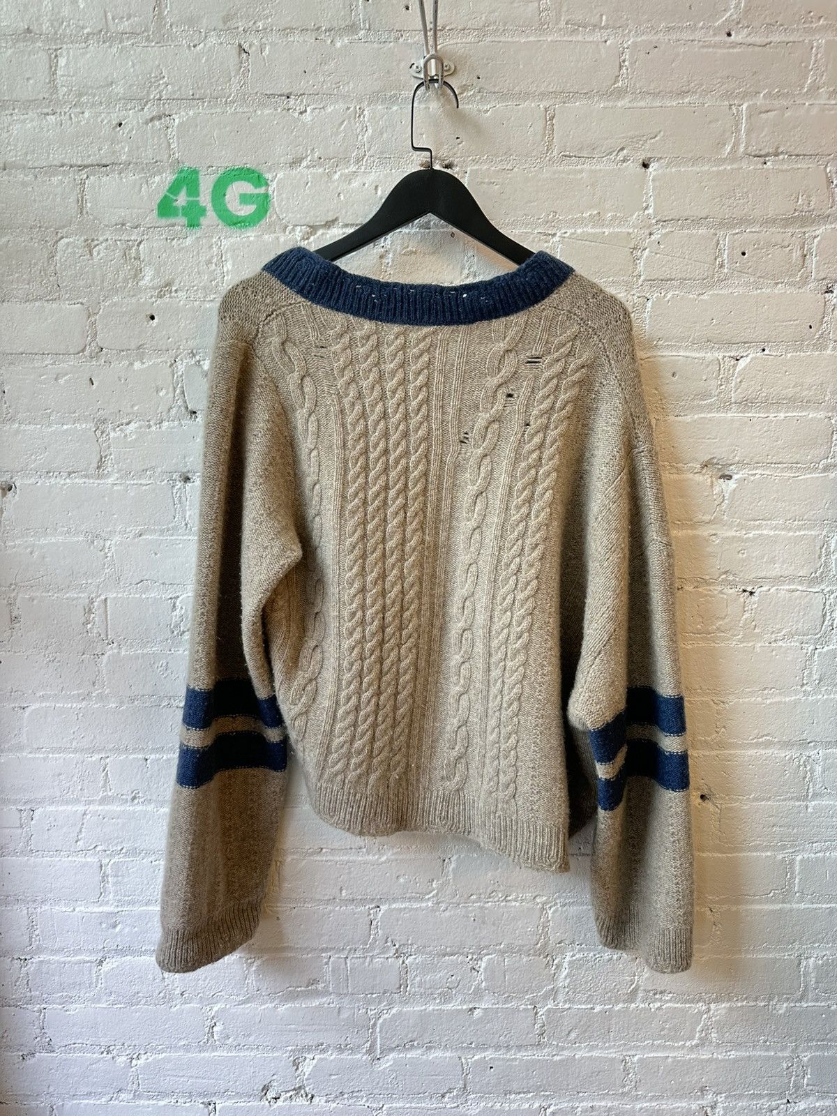 Enfants Riches Deprimes ERD DISTRESSED ASYMMETRICAL CASHMERE SWEATER Size US M / EU 48-50 / 2 - 4 Thumbnail