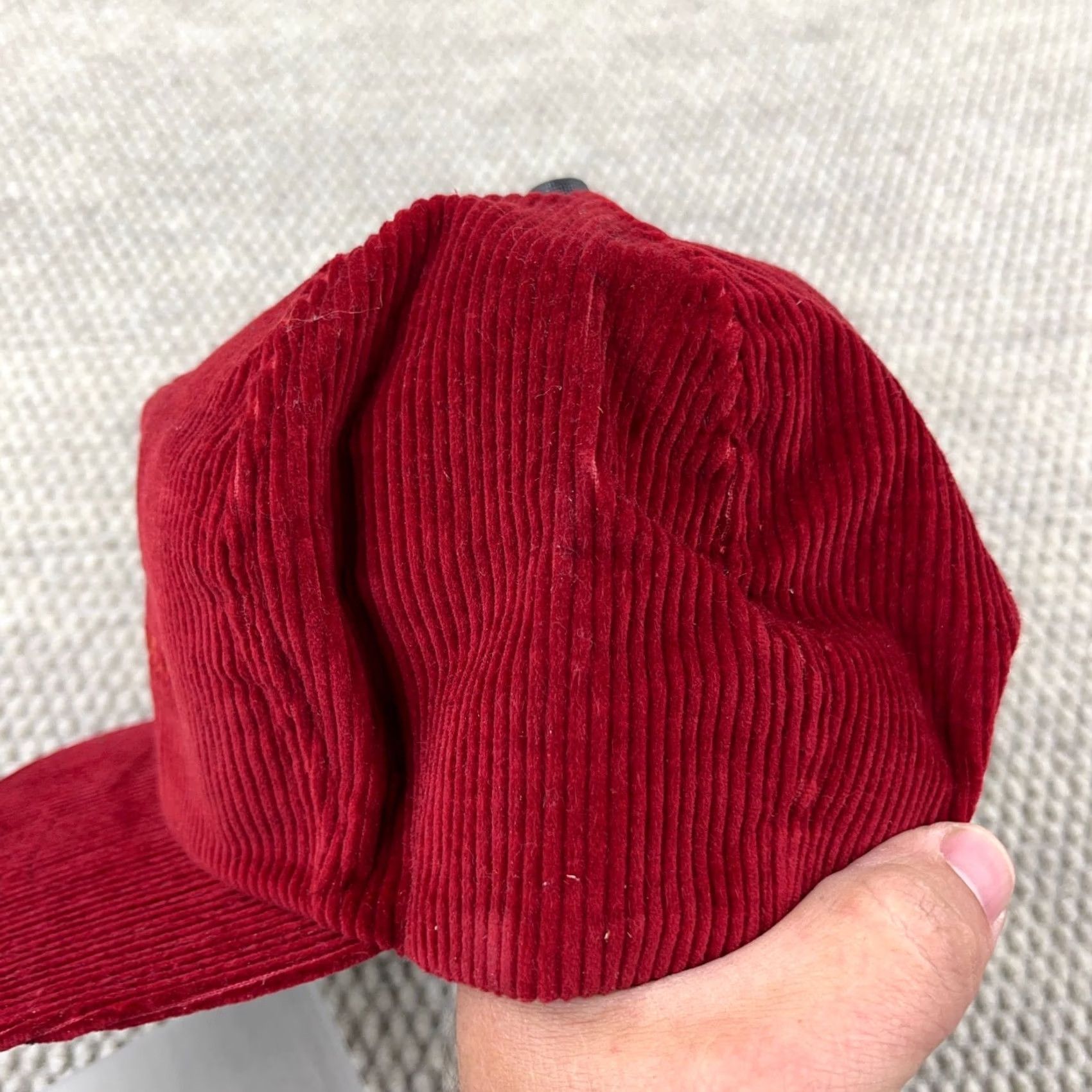 Vintage VINTAGE Norfolk Western Trucker Hat Cap Corduroy N&W Railroad Pocahontas USA Adult Adjustable Red 80s 90s Mens Size ONE SIZE - 7 Thumbnail