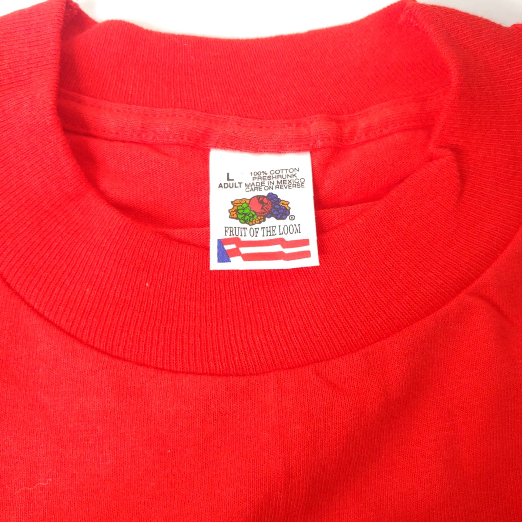 Fruit Of The Loom VINTAGE National Physical Fitness Award Shirt Large Red USA Single Stitch T-Shirt Mens Size US L / EU 52-54 / 3 - 4 Thumbnail