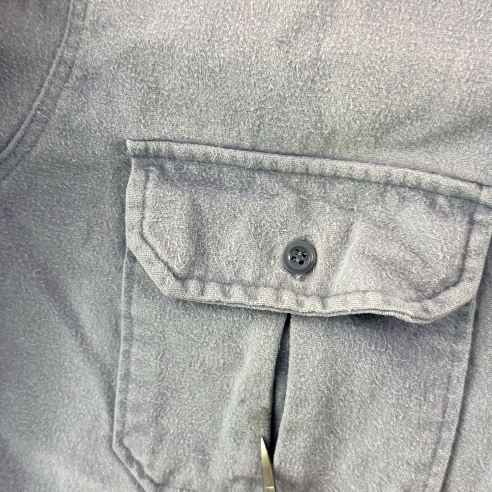 Vintage VINTAGE Woolrich Cabelas Shirt 2XL Blue 90s Button Up Chamois Hunting Outdoor USA Mens Size US XXL / EU 58 / 5 - 6 Thumbnail
