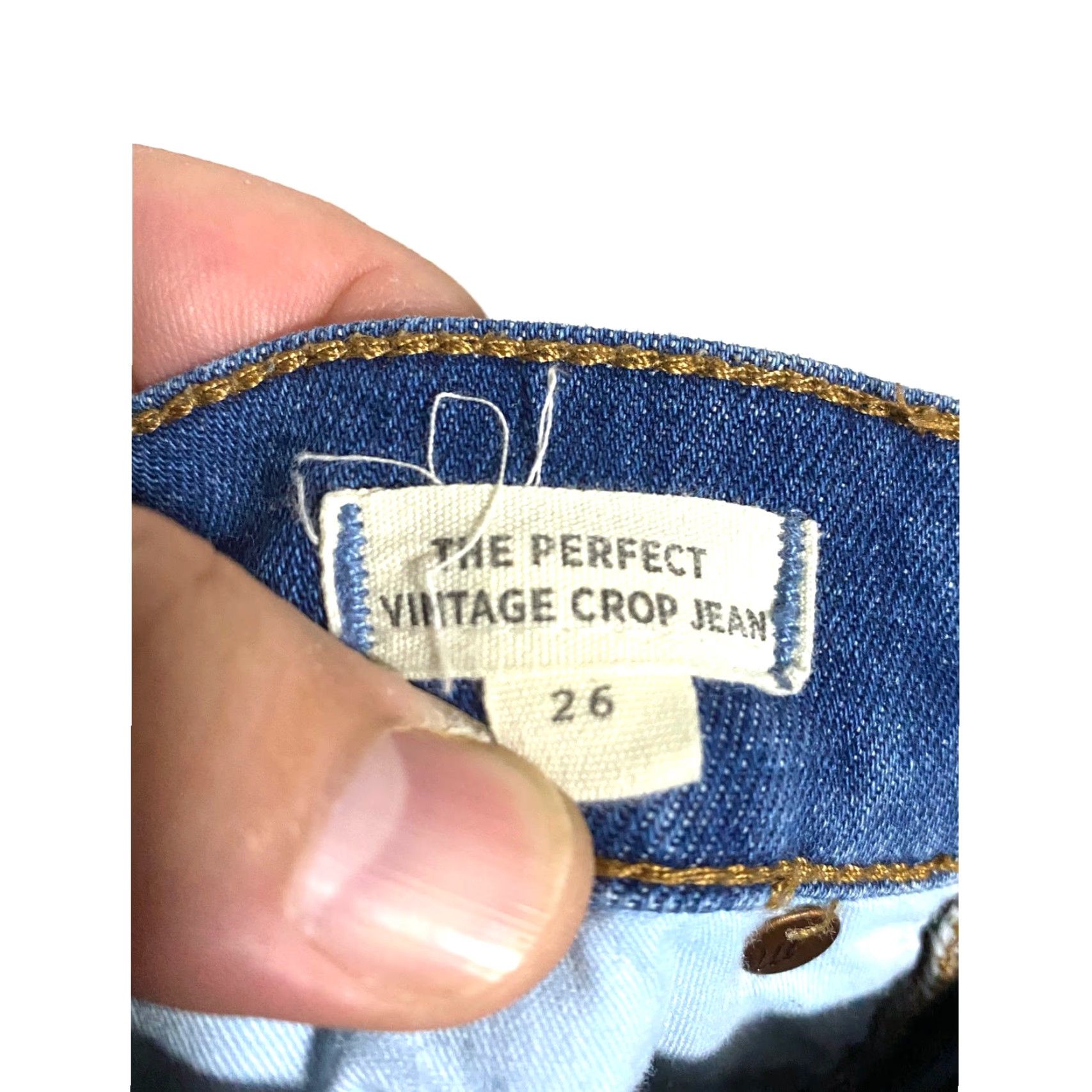 Madewell VINTAGE Madewell The Perfect Cropped Jeans 26 Raw Hem Stretch Capsule Y2K Jeans Womens Size 27" / US 4 / IT 40 - 6 Thumbnail