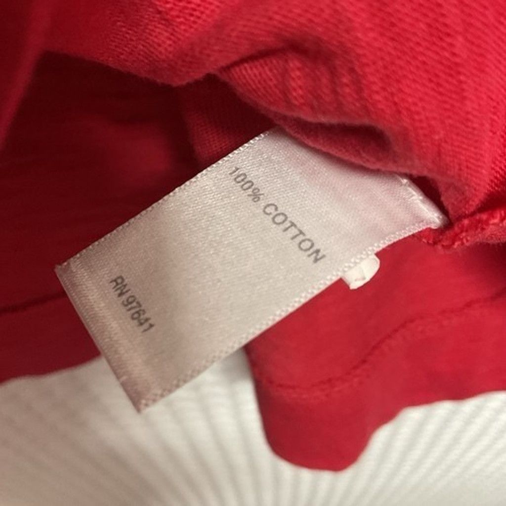 J. Jill J. Jill Red Cotton V-Neck Sleeveles Shift Midi Dress Women S Size S / US 4 / IT 40 - 4 Thumbnail